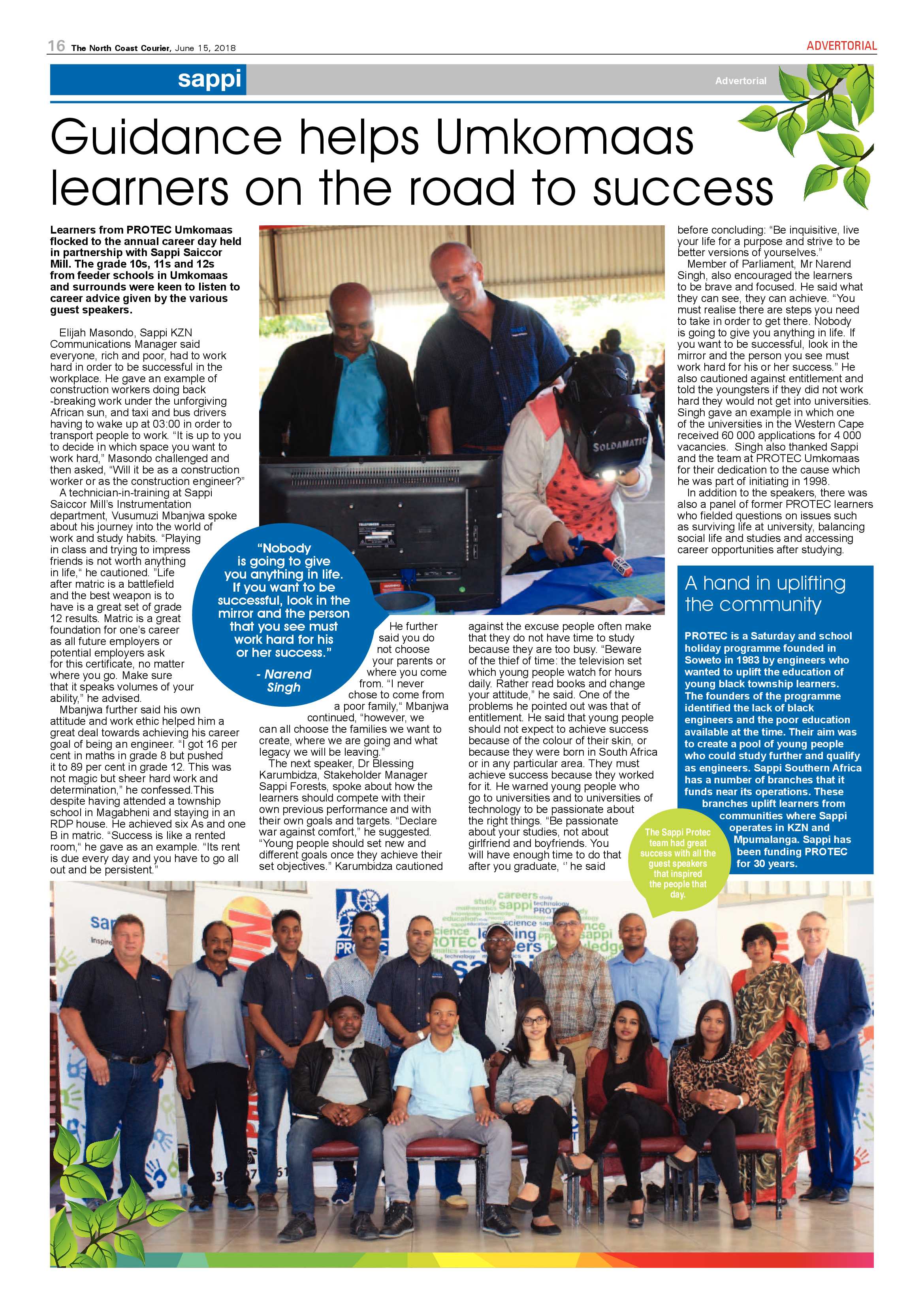 The North Coast Courier – 15 June 2018 page 16