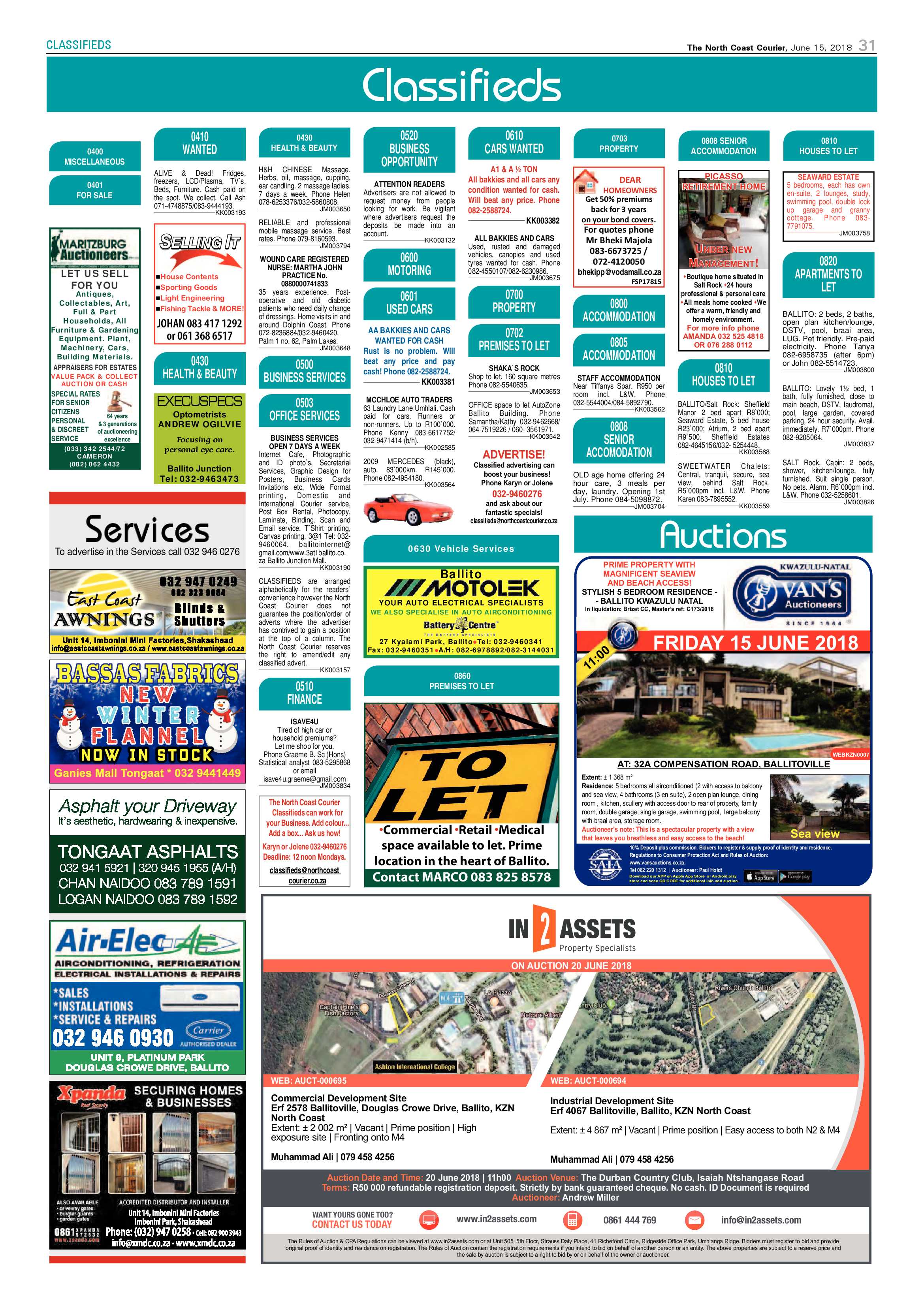 The North Coast Courier – 15 June 2018 page 31