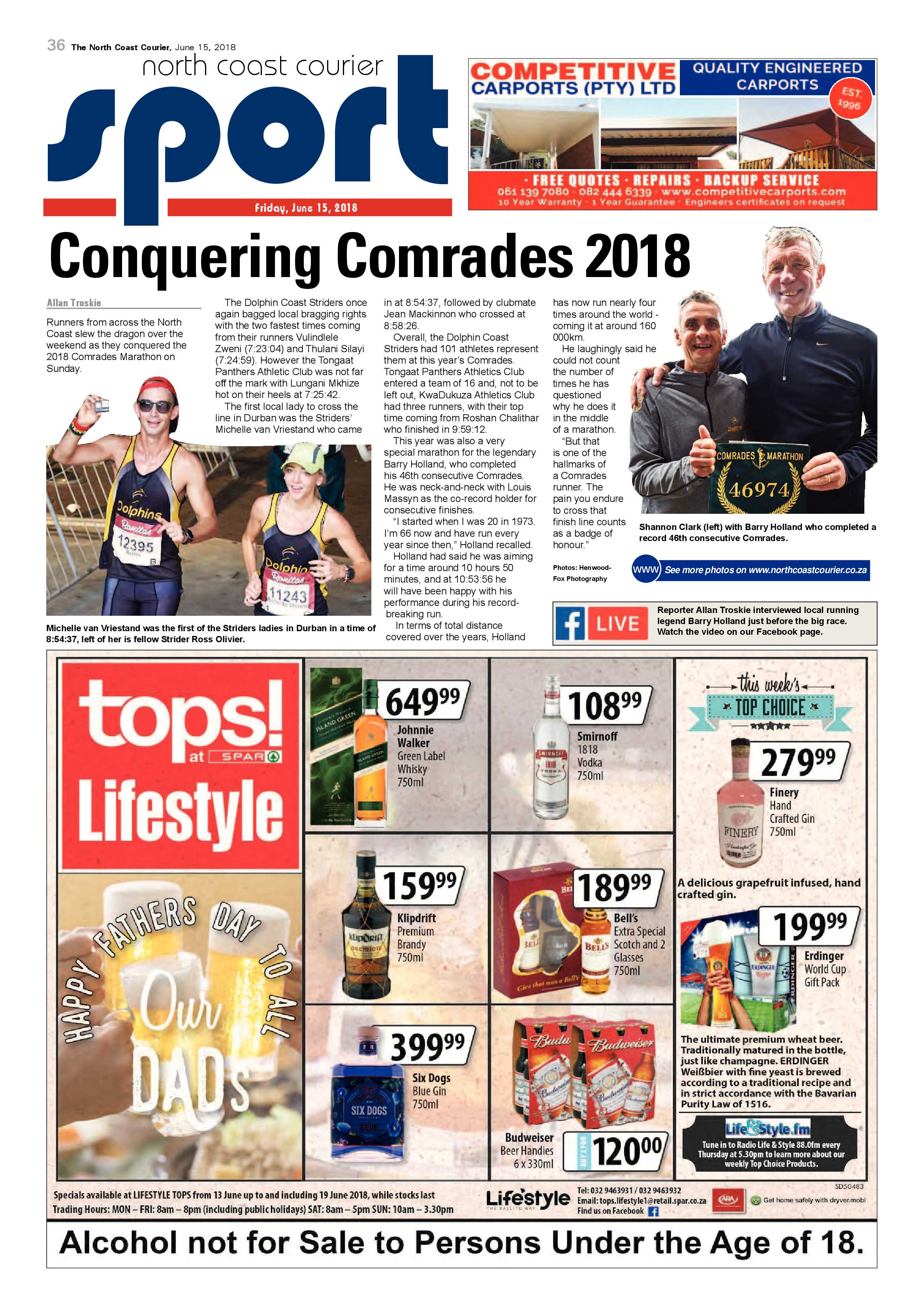 The North Coast Courier – 15 June 2018 page 36