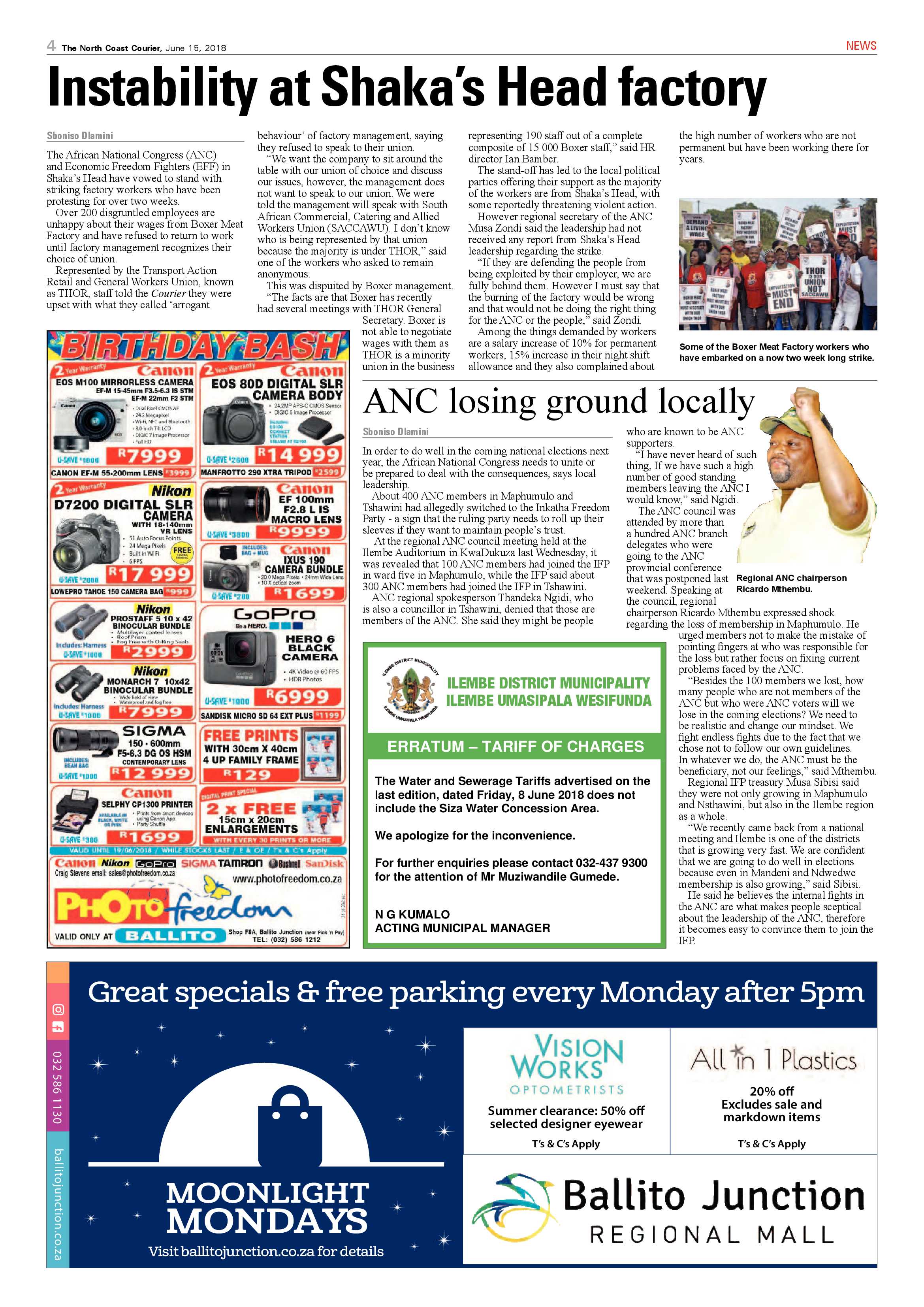 The North Coast Courier – 15 June 2018 page 4
