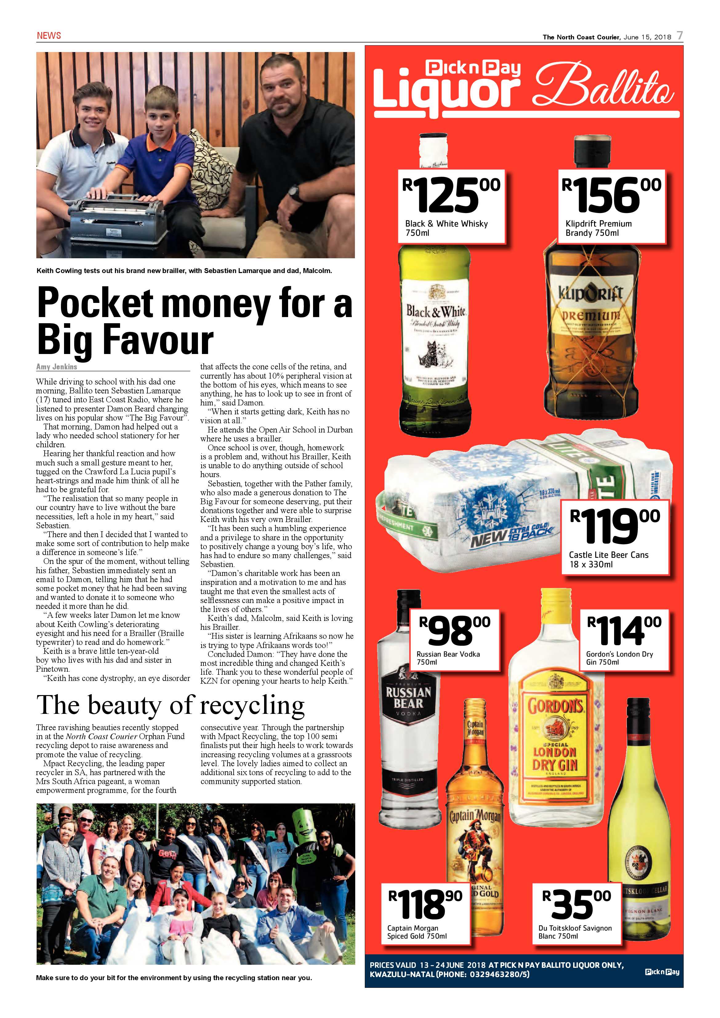 The North Coast Courier – 15 June 2018 page 7