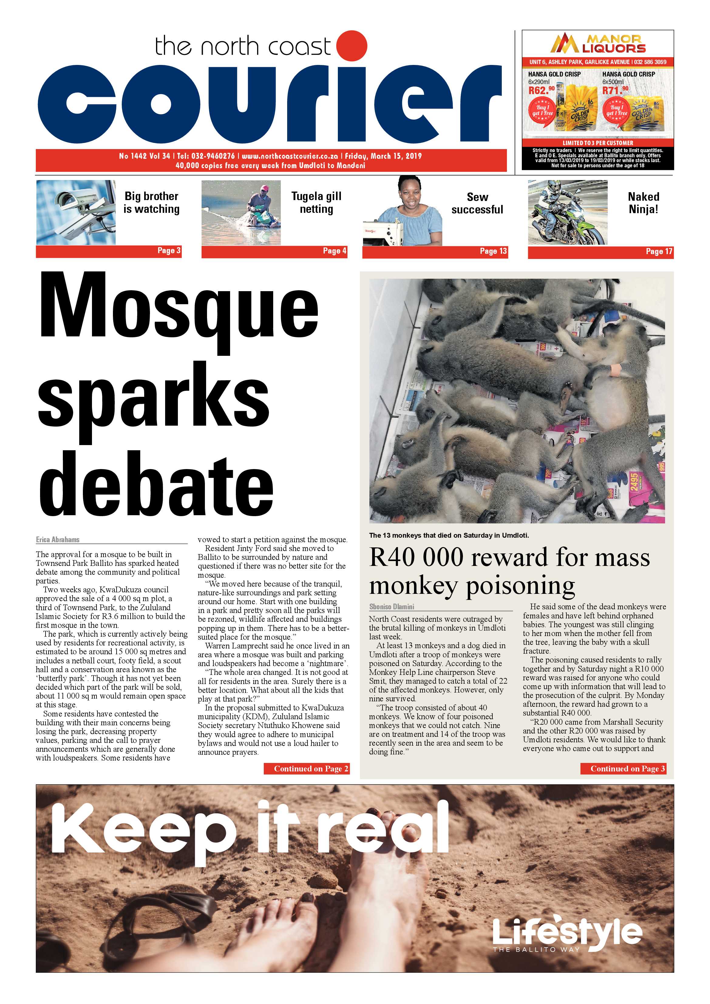 The North Coast Courier – 15 March 2019 page 1