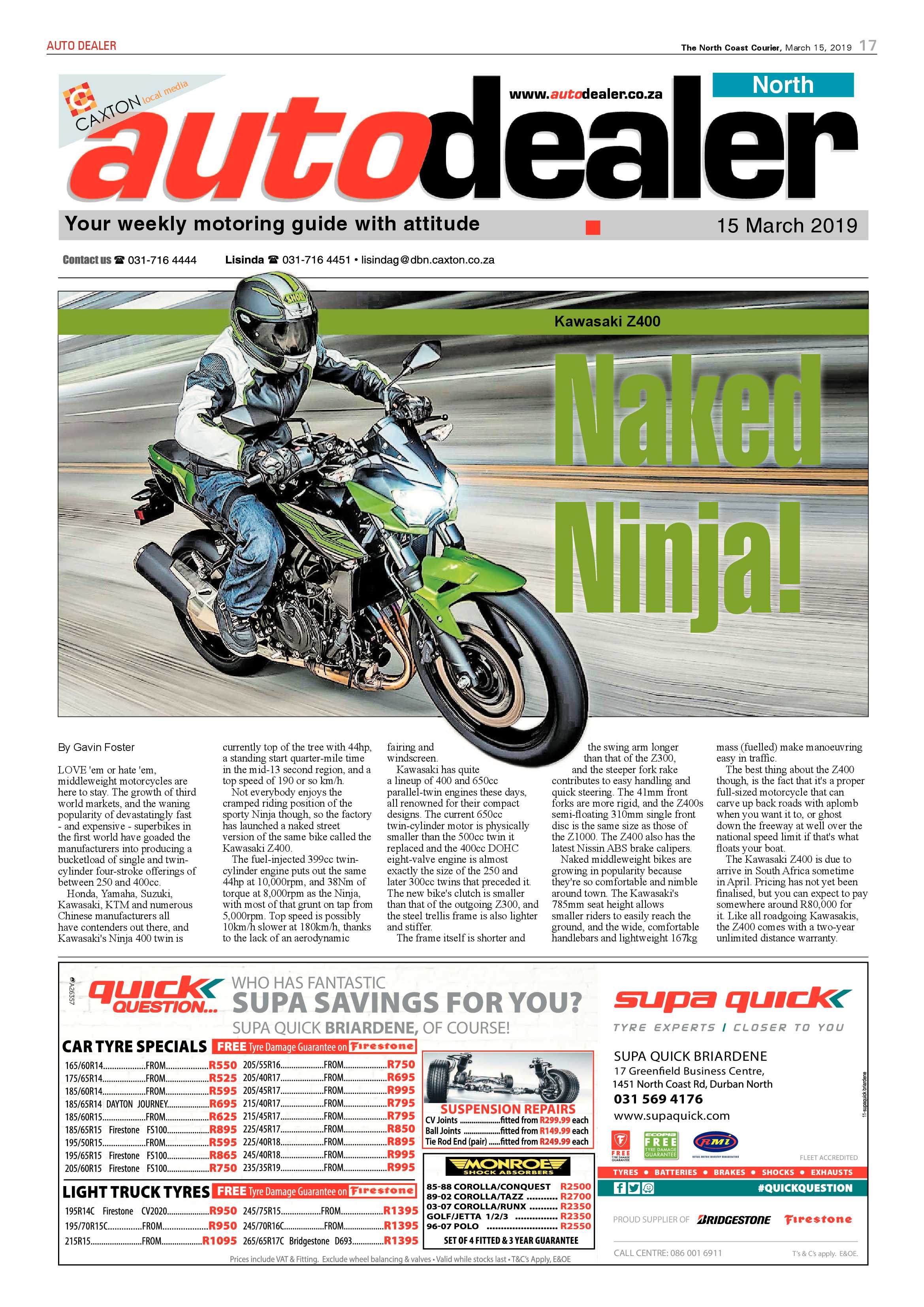 The North Coast Courier – 15 March 2019 page 17