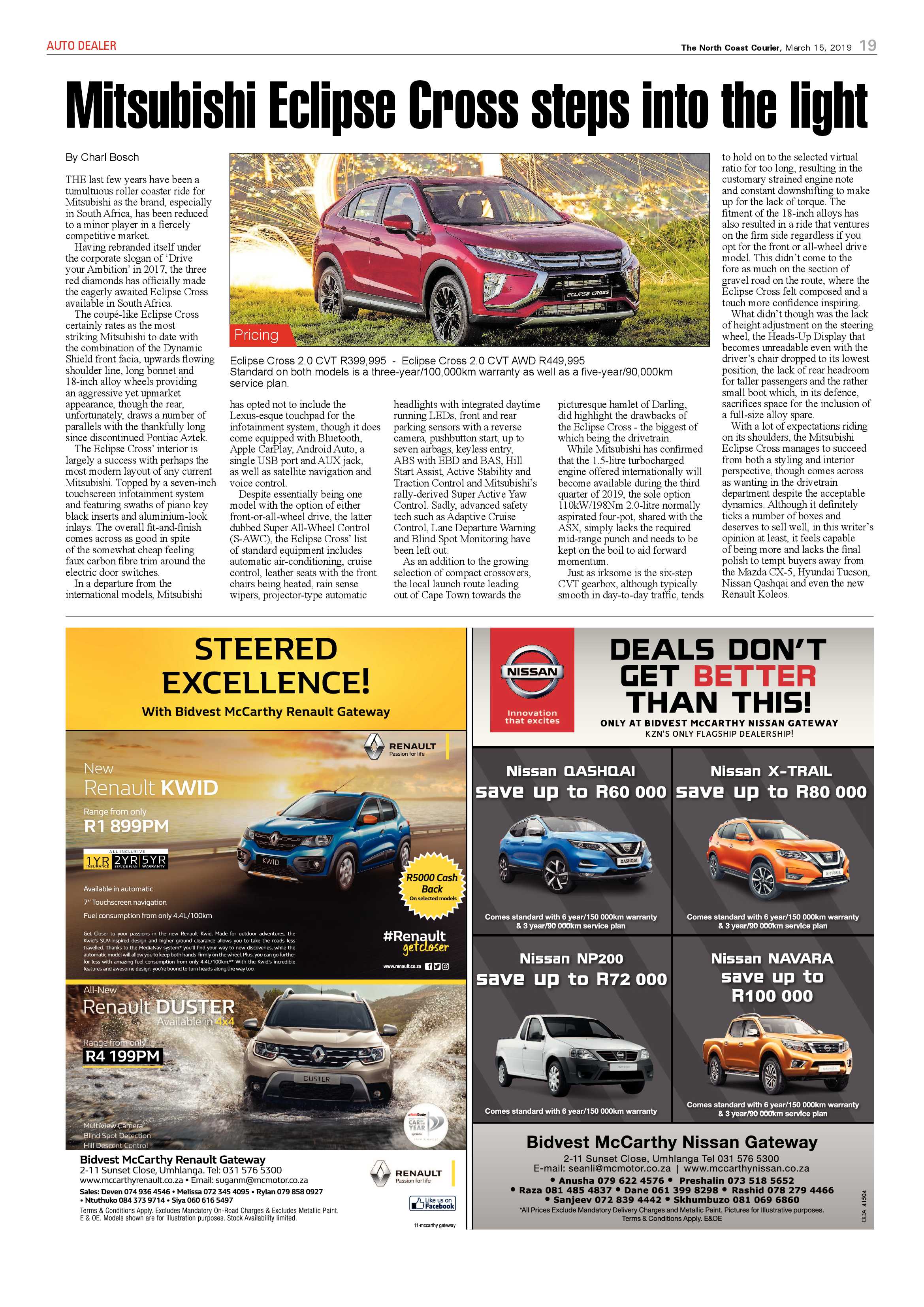 The North Coast Courier – 15 March 2019 page 19