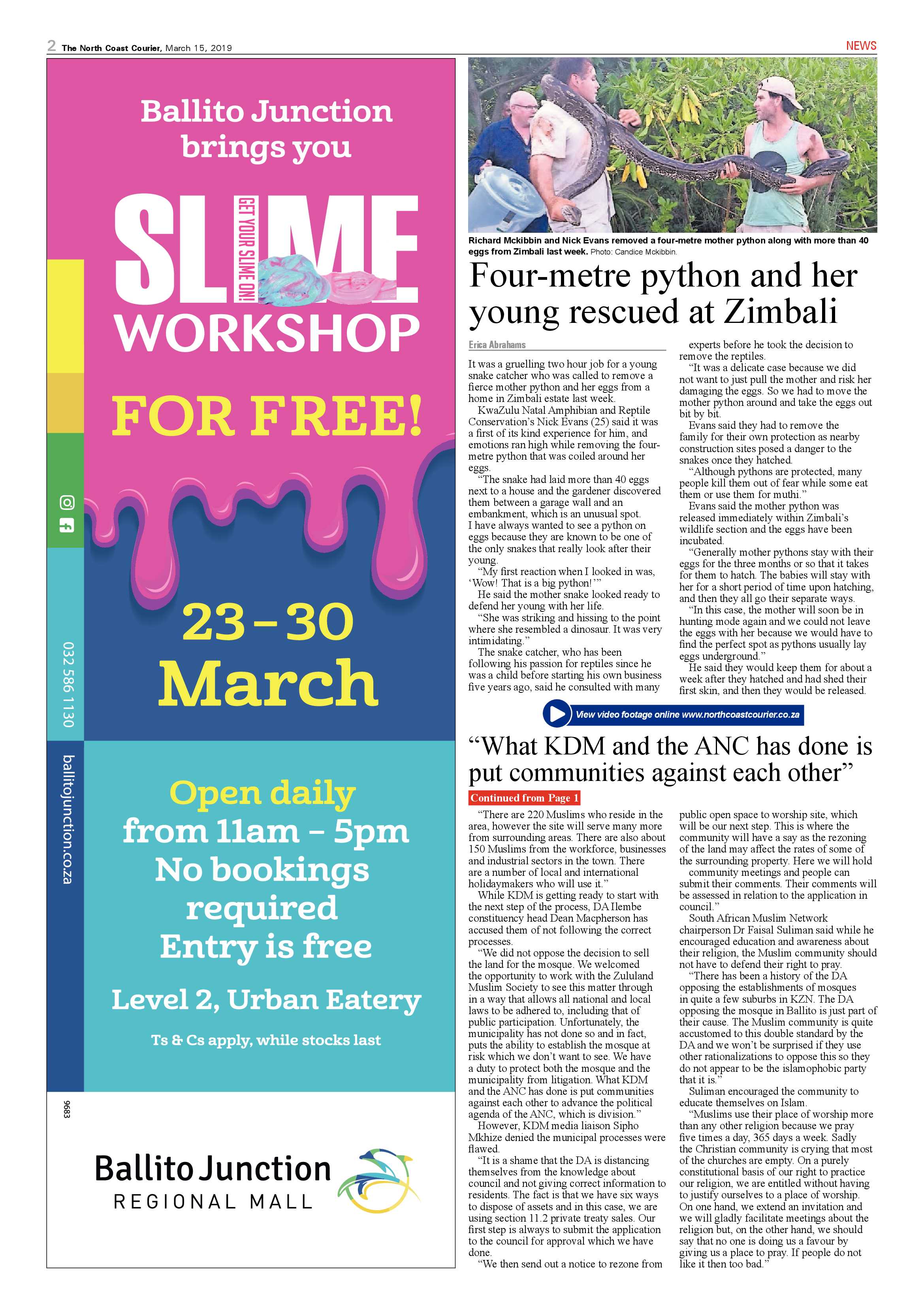 The North Coast Courier – 15 March 2019 page 2