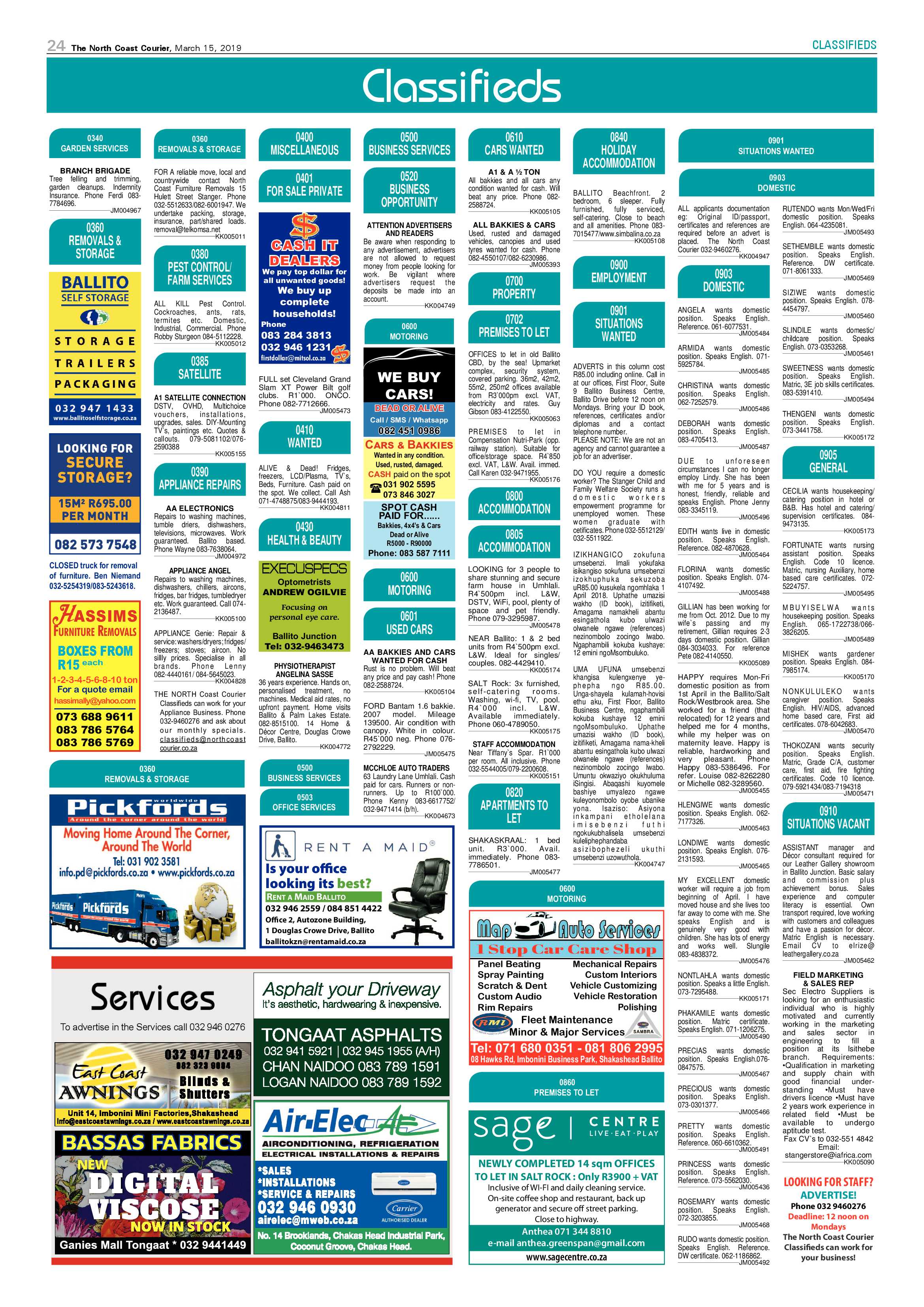 The North Coast Courier – 15 March 2019 page 24