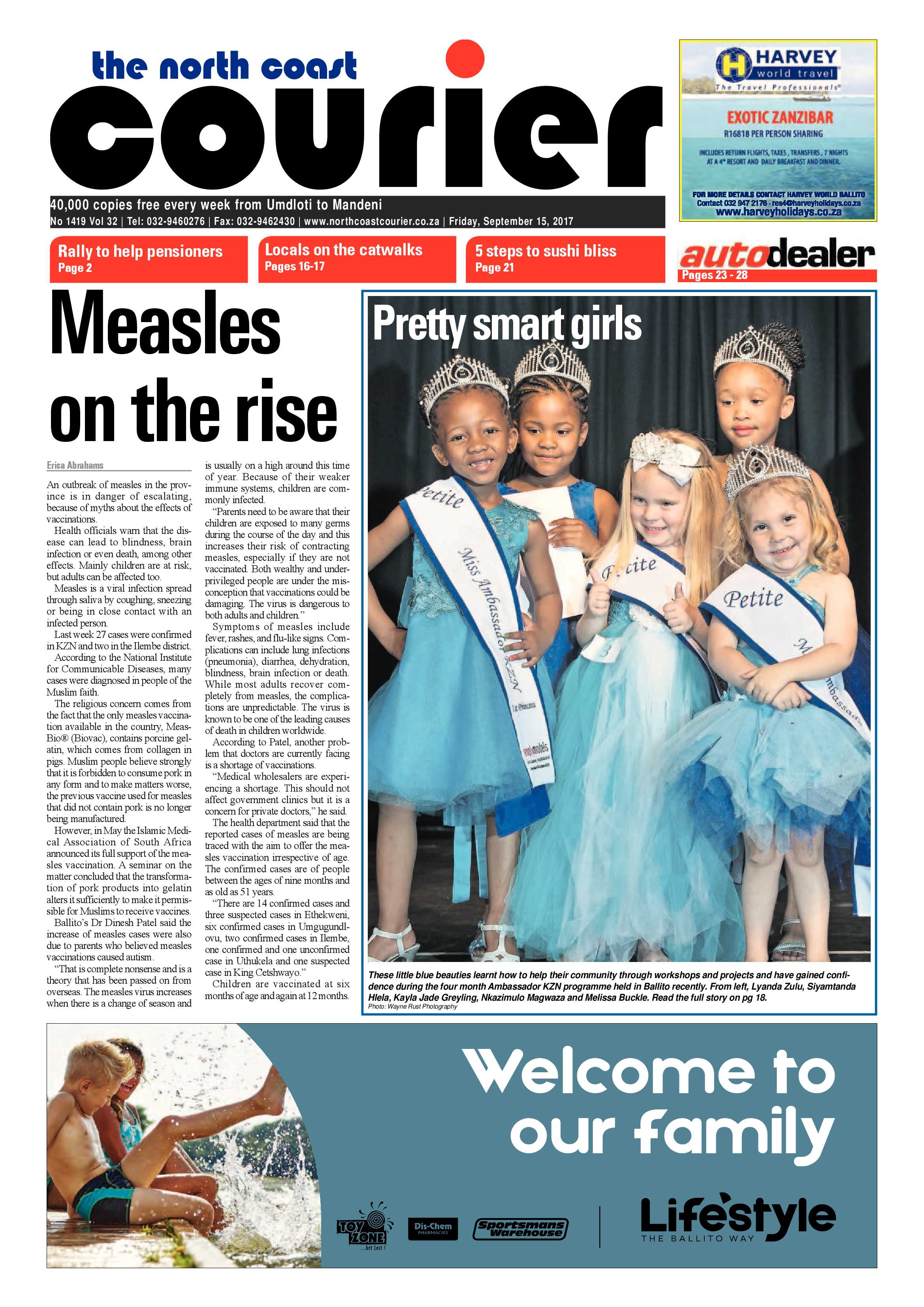 The North Coast Courier – 15 September 2017 page 1