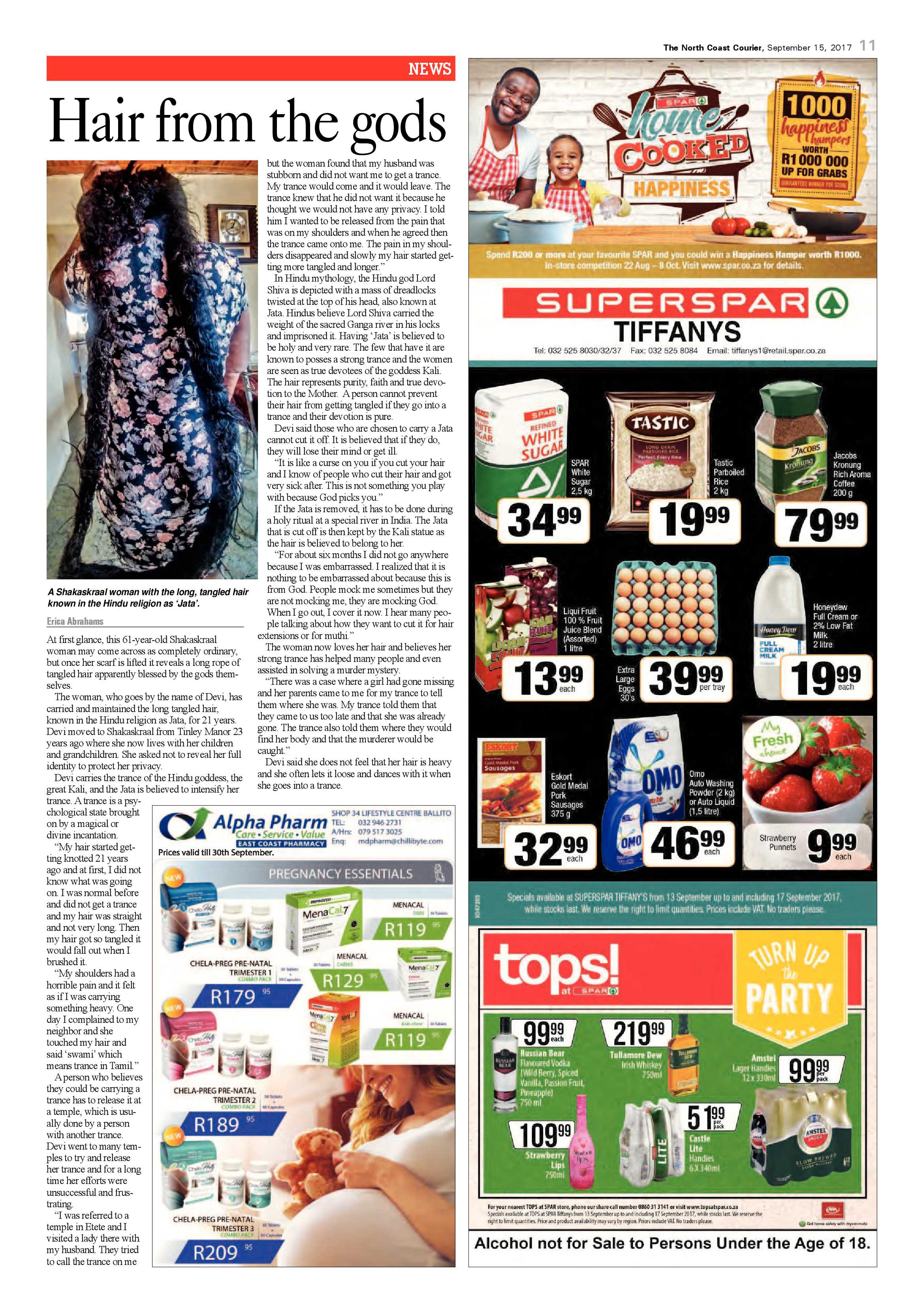 The North Coast Courier – 15 September 2017 page 11