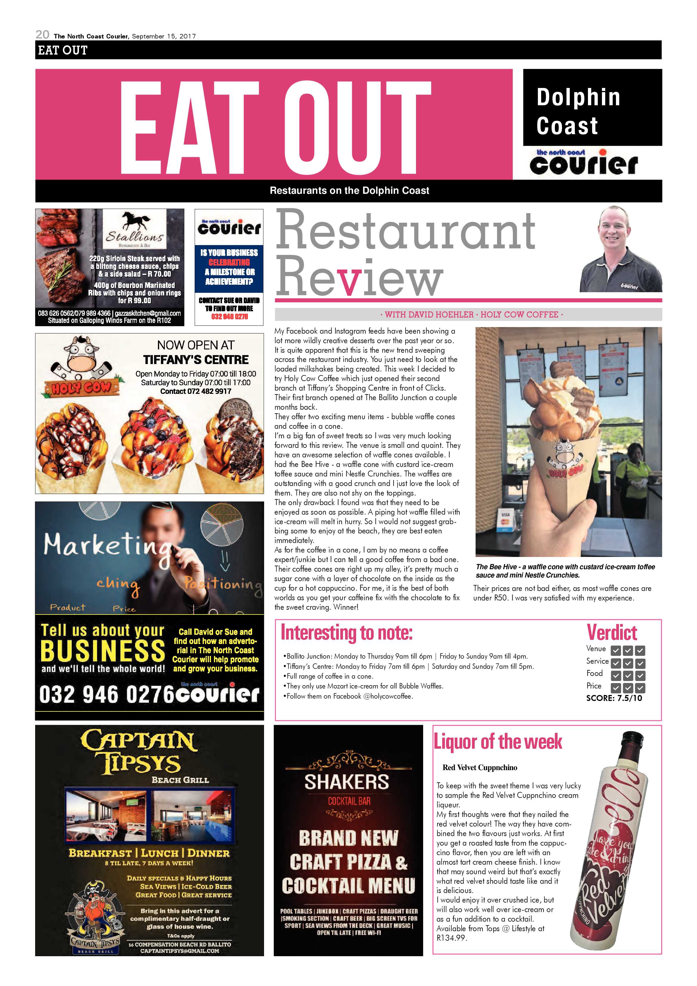 The North Coast Courier – 15 September 2017 page 20