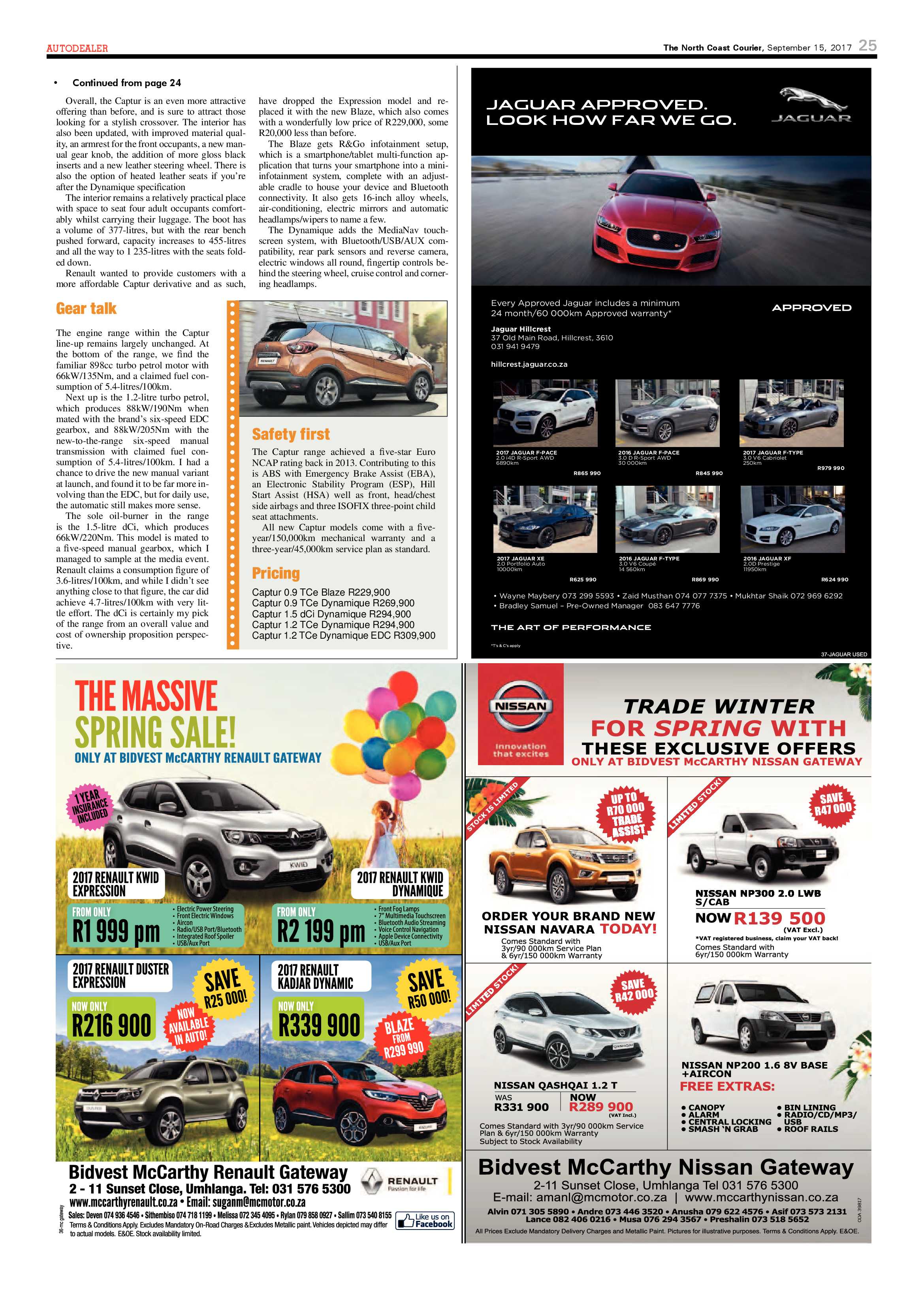 The North Coast Courier – 15 September 2017 page 25