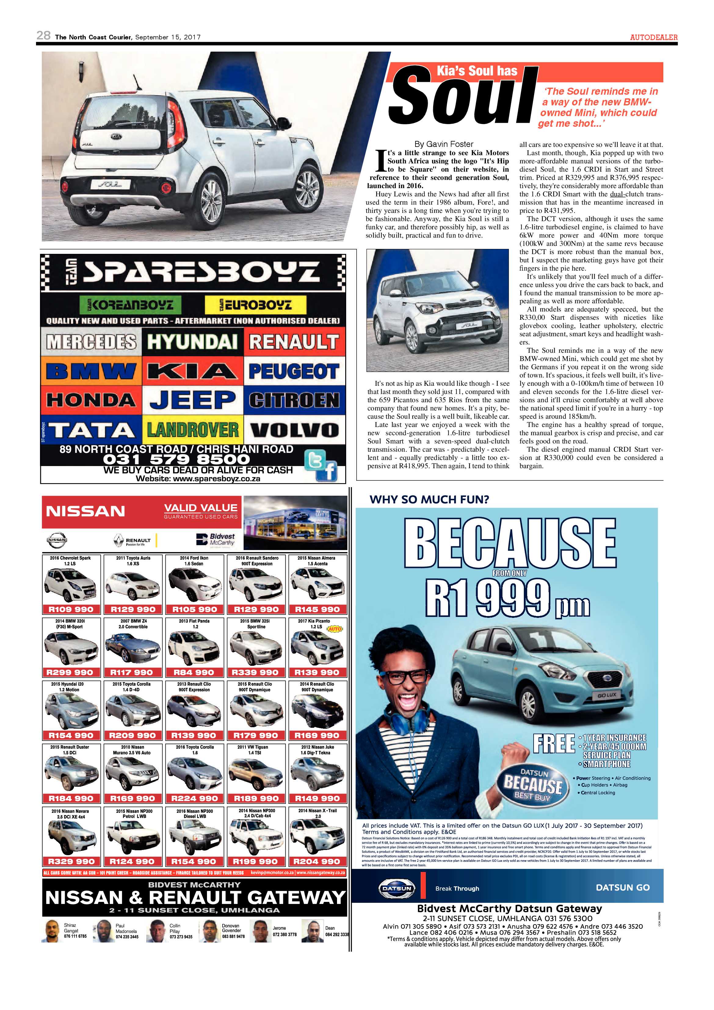 The North Coast Courier – 15 September 2017 page 28