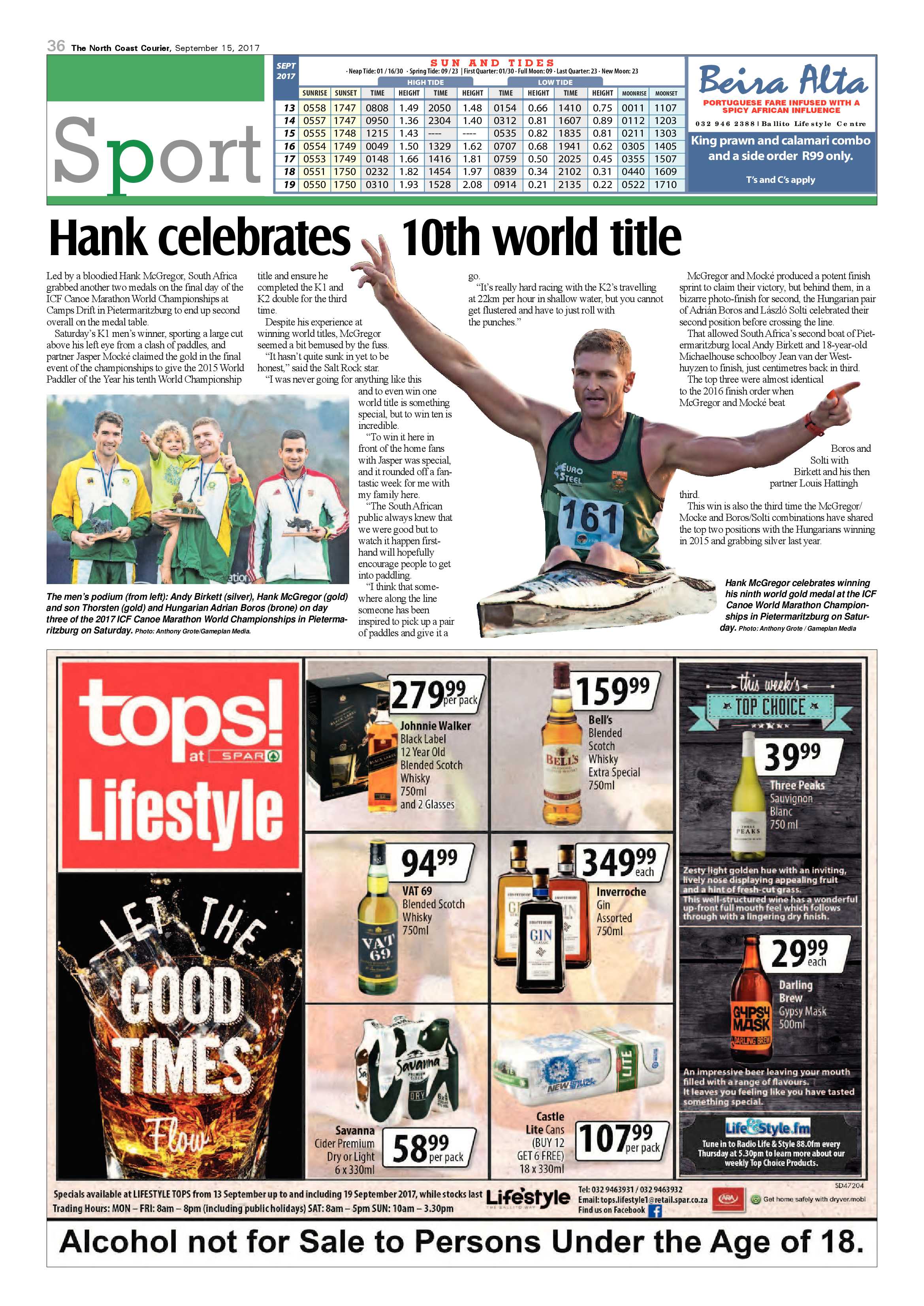 The North Coast Courier – 15 September 2017 page 36