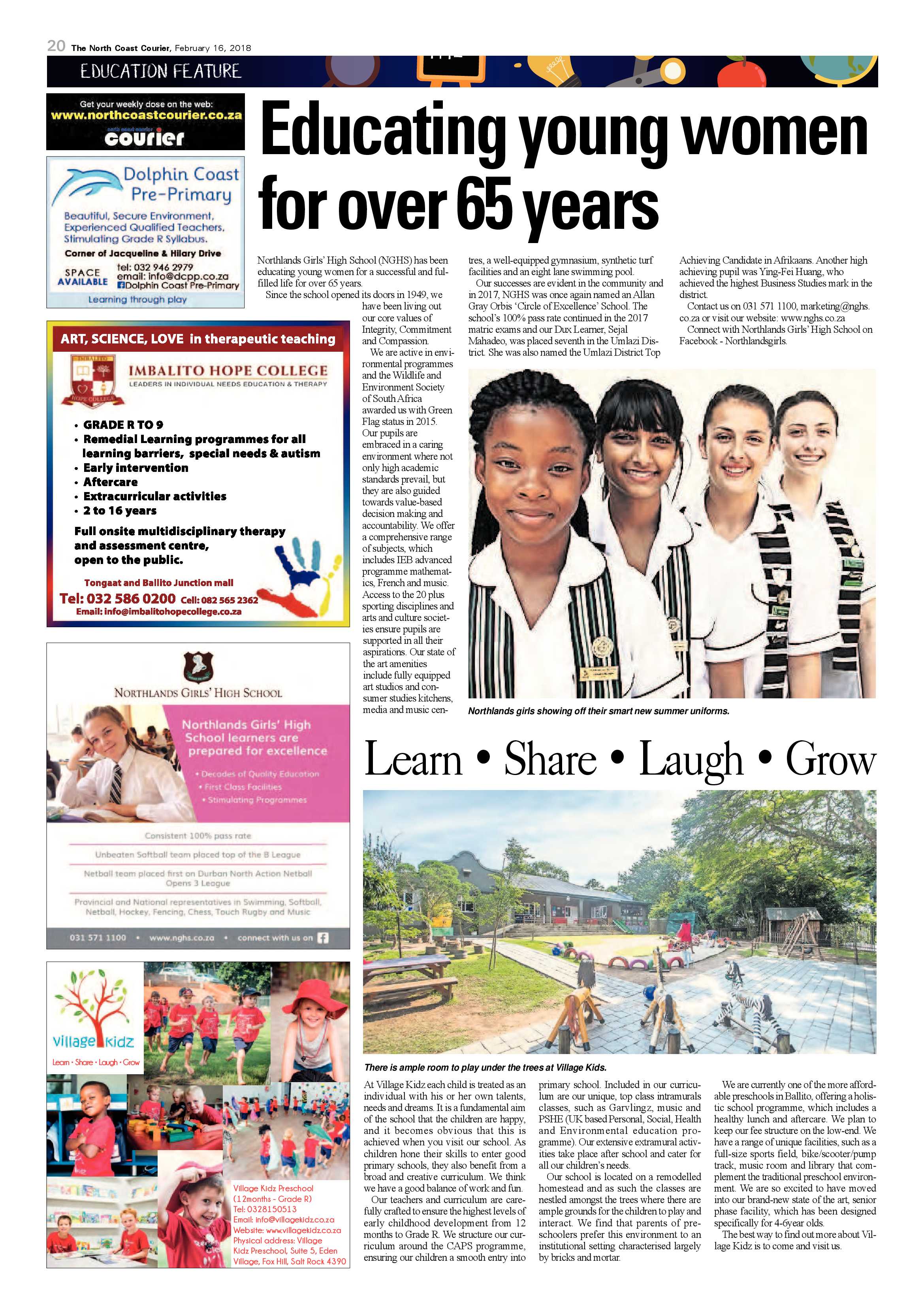 The North Coast Courier – 16 February 2018 page 20