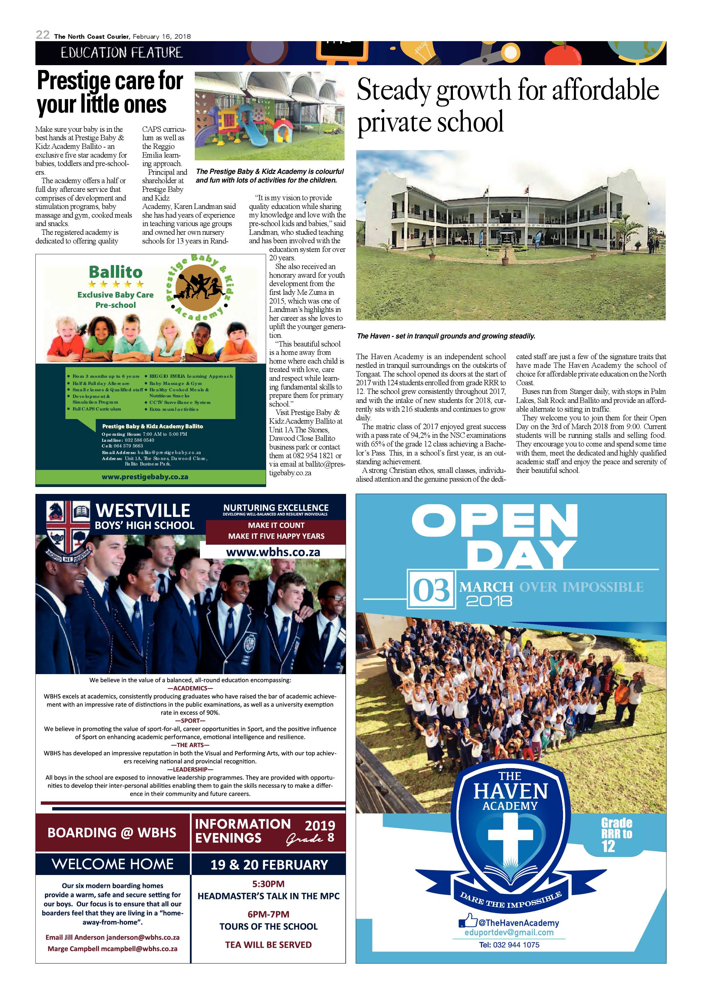 The North Coast Courier – 16 February 2018 page 22