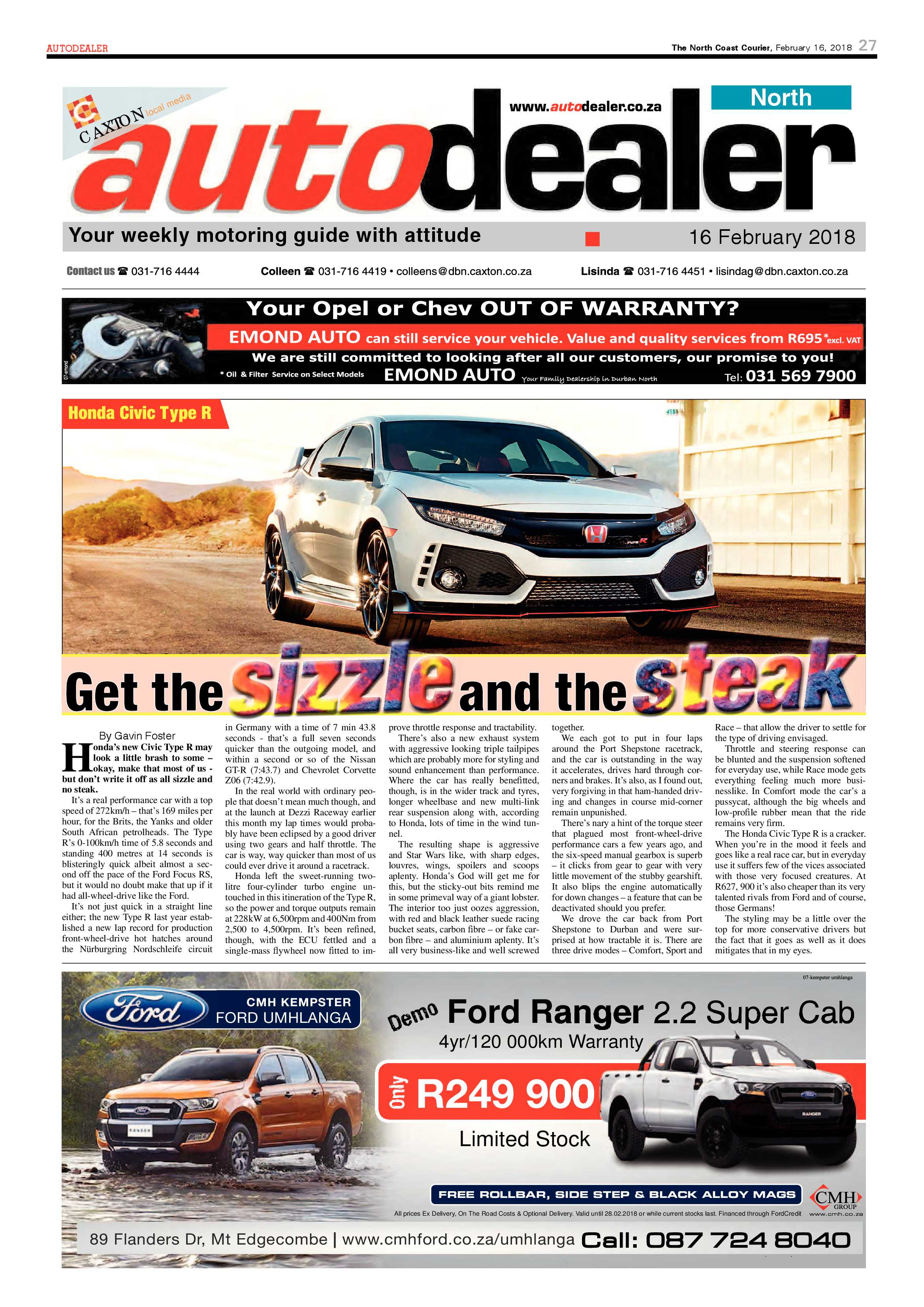 The North Coast Courier – 16 February 2018 page 27