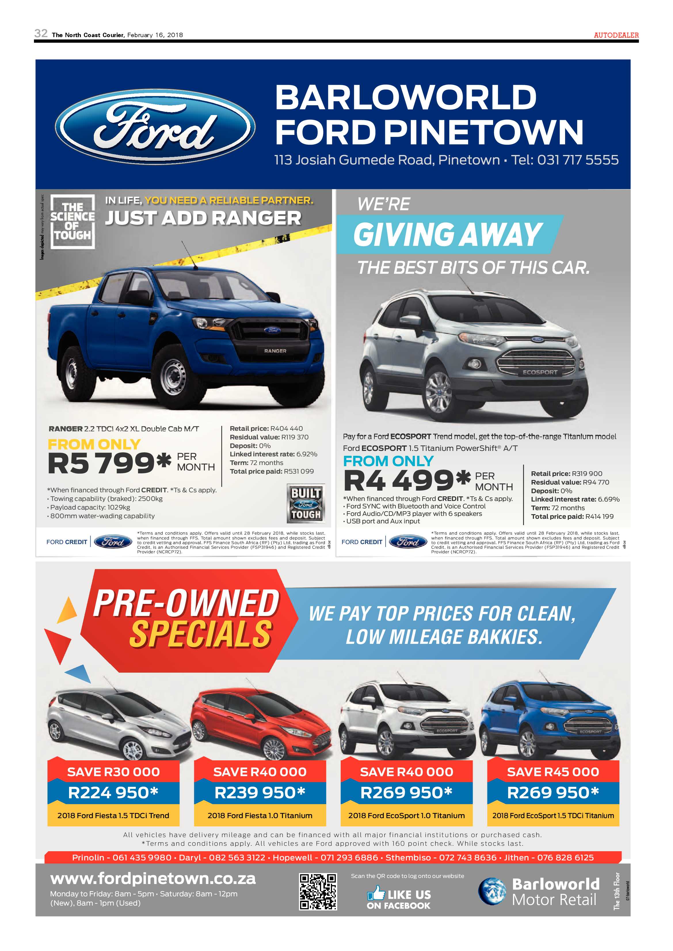The North Coast Courier – 16 February 2018 page 32