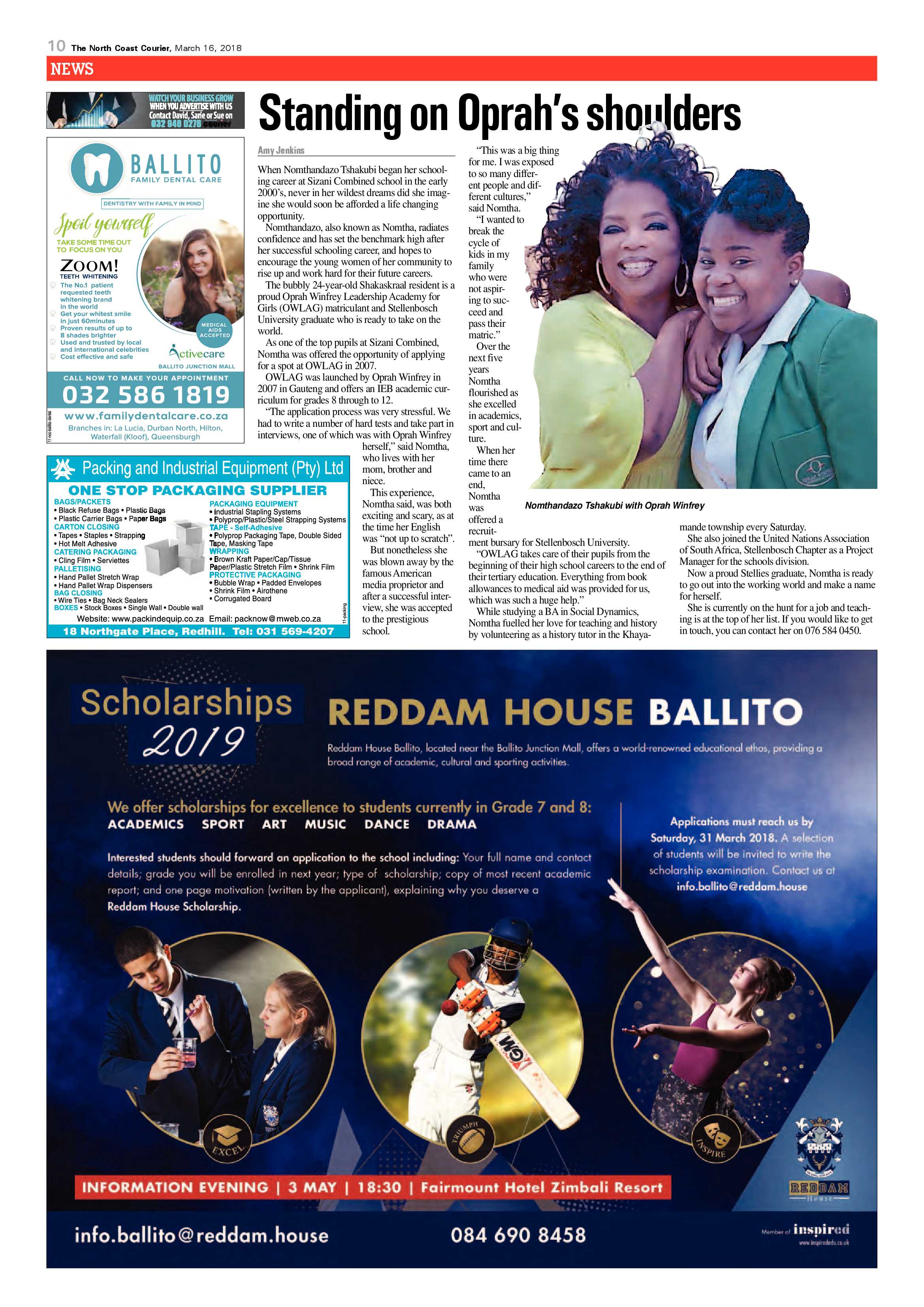 The North Coast Courier – 16 March 2018 page 10
