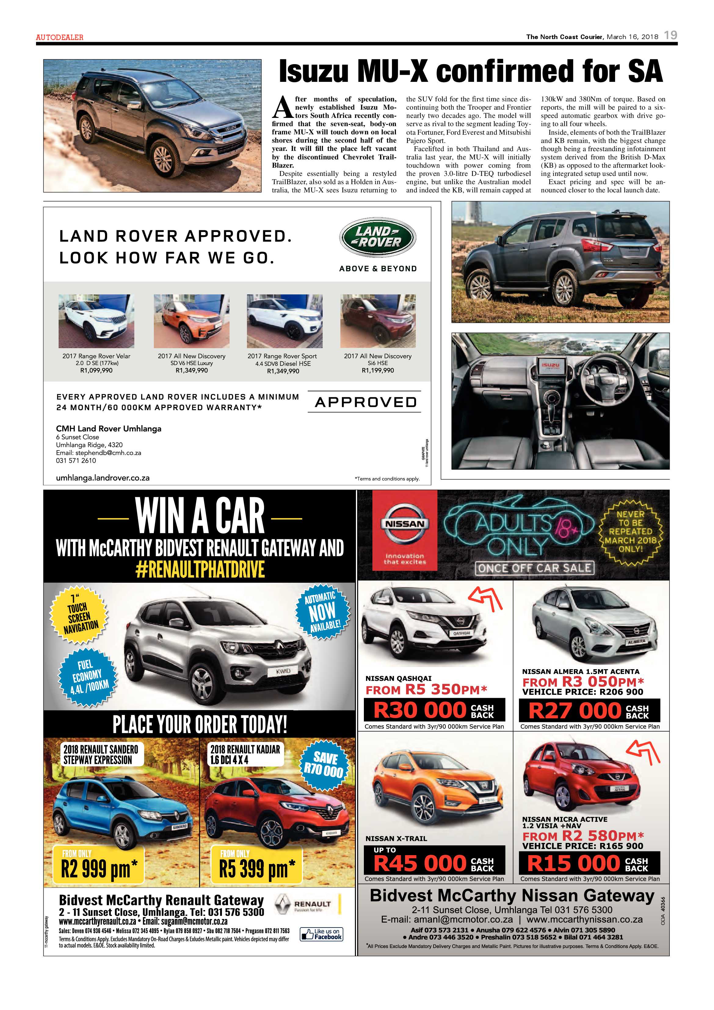 The North Coast Courier – 16 March 2018 page 19
