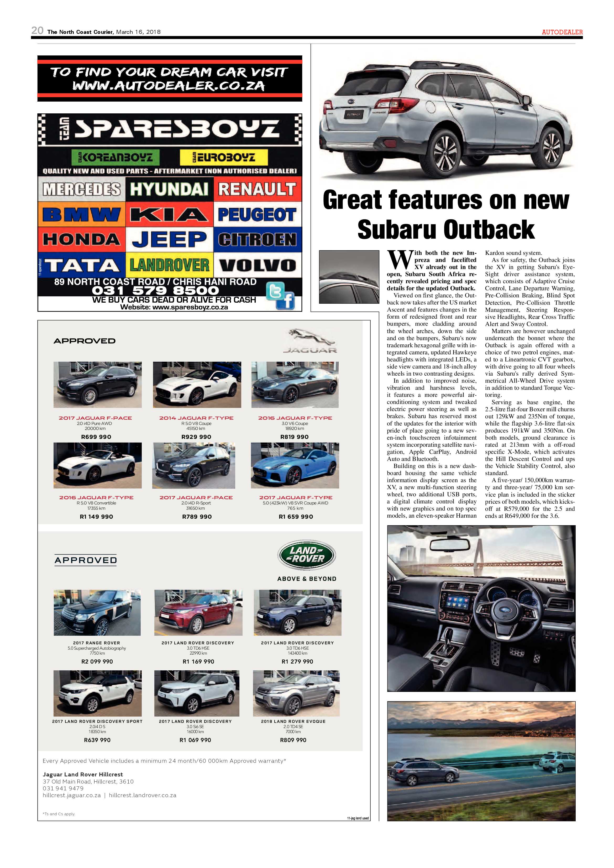 The North Coast Courier – 16 March 2018 page 20