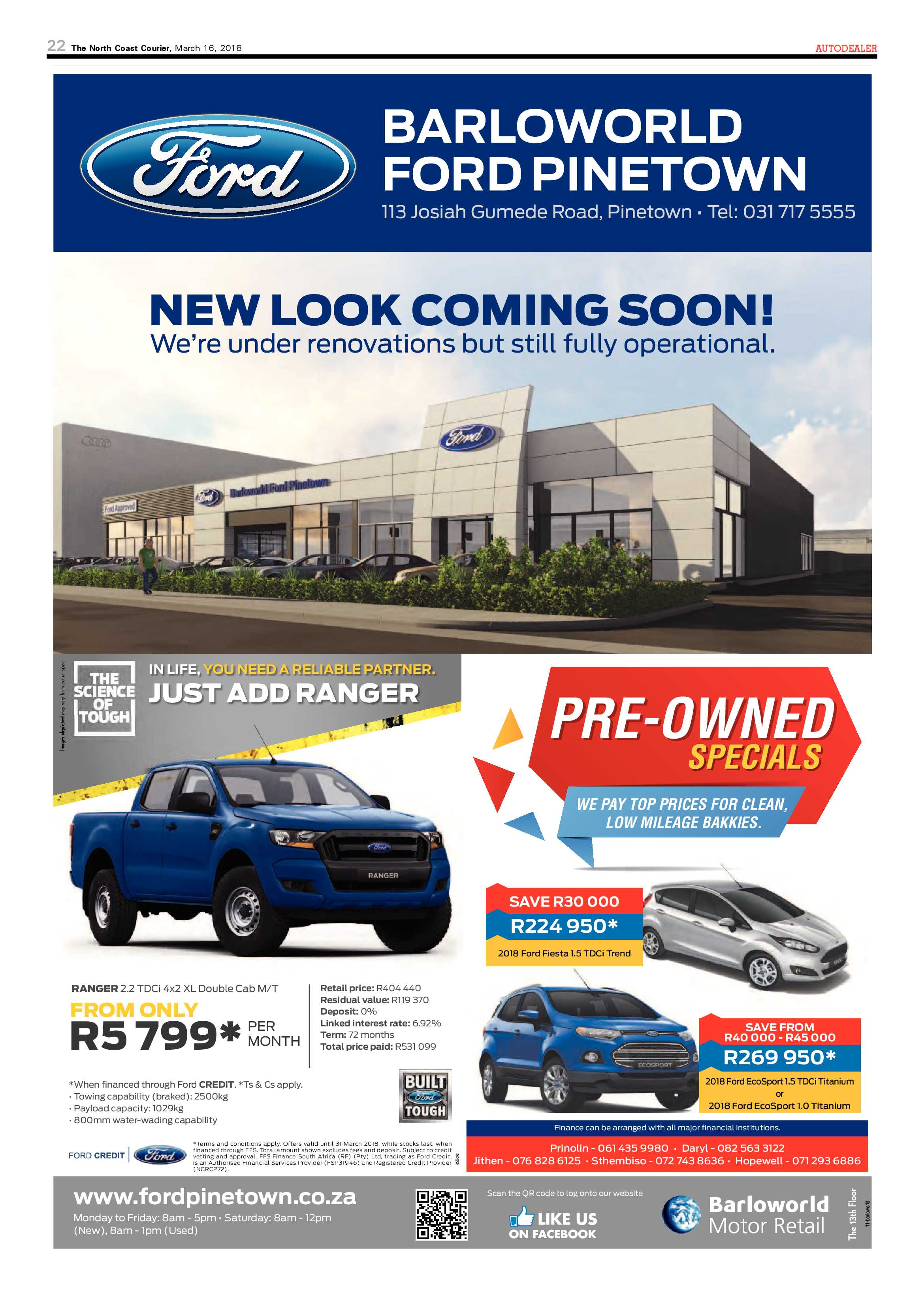 The North Coast Courier – 16 March 2018 page 22