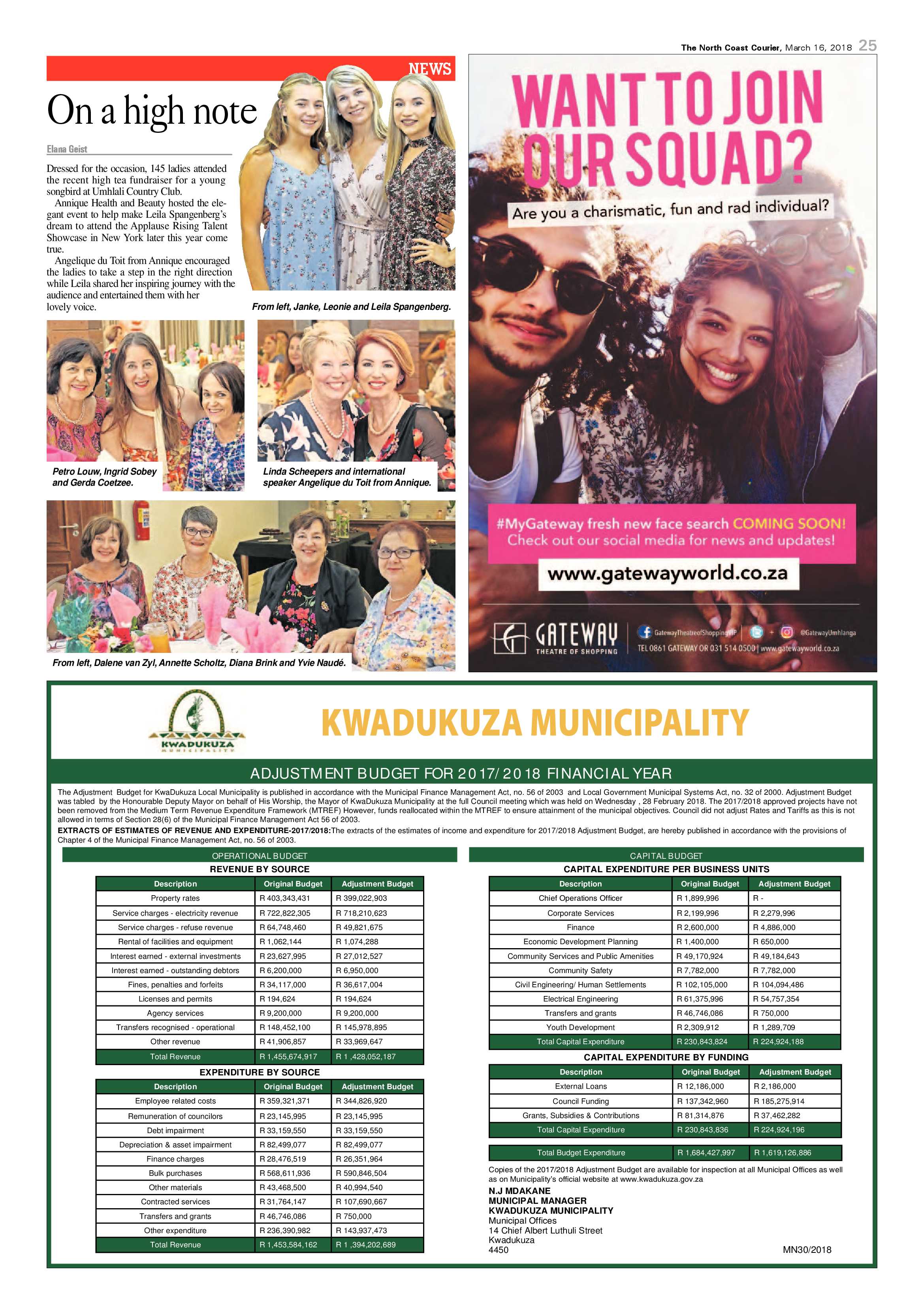 The North Coast Courier – 16 March 2018 page 25