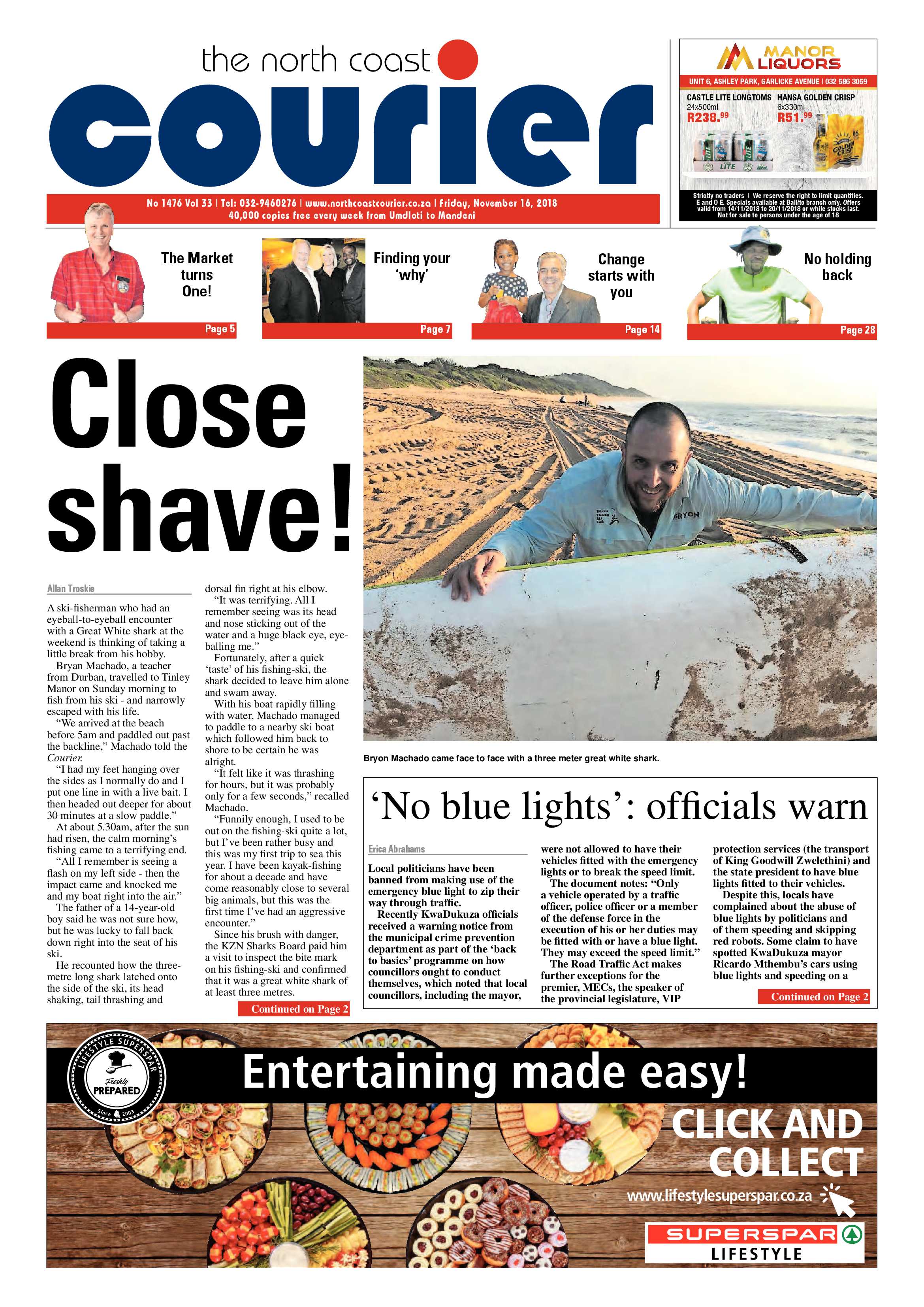 The North Coast Courier – 16 November 2018 page 1