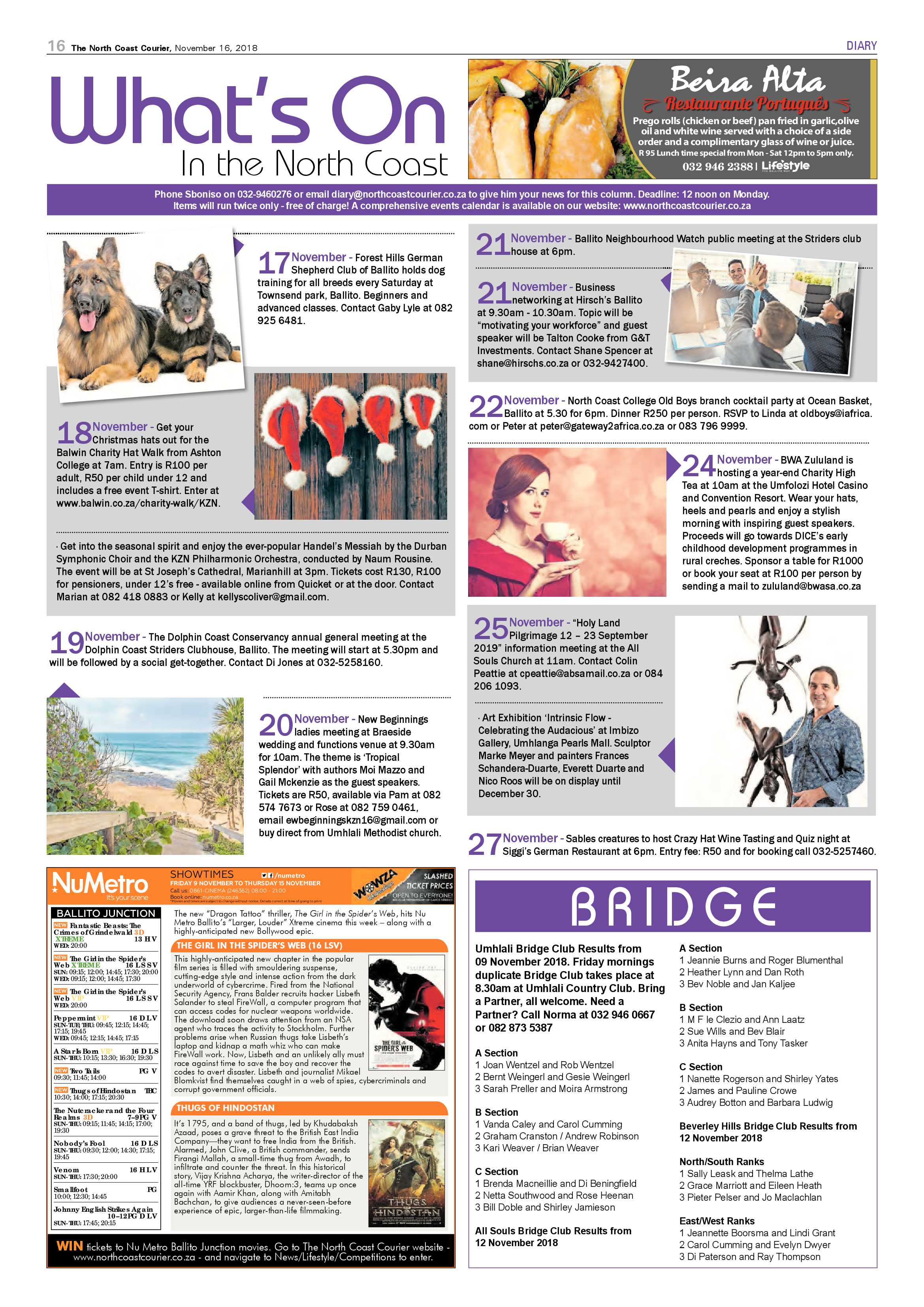The North Coast Courier – 16 November 2018 page 16