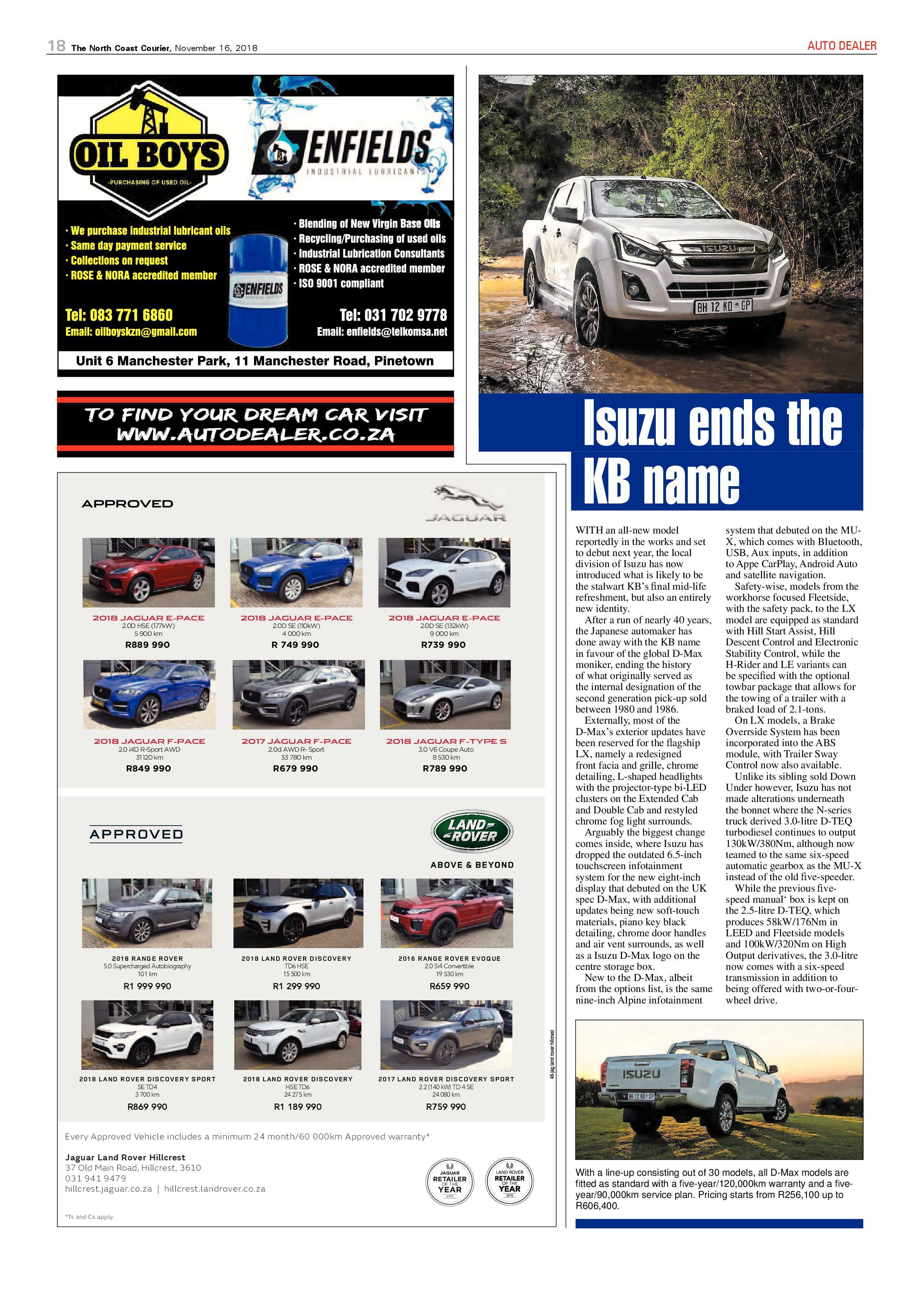 The North Coast Courier – 16 November 2018 page 18