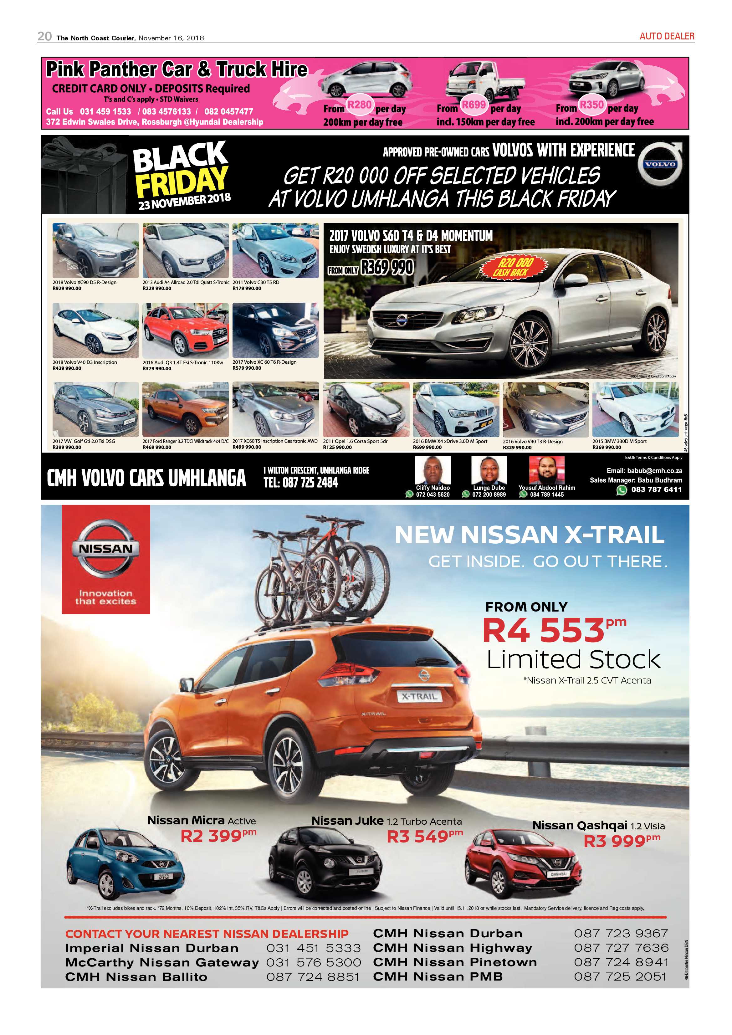 The North Coast Courier – 16 November 2018 page 20
