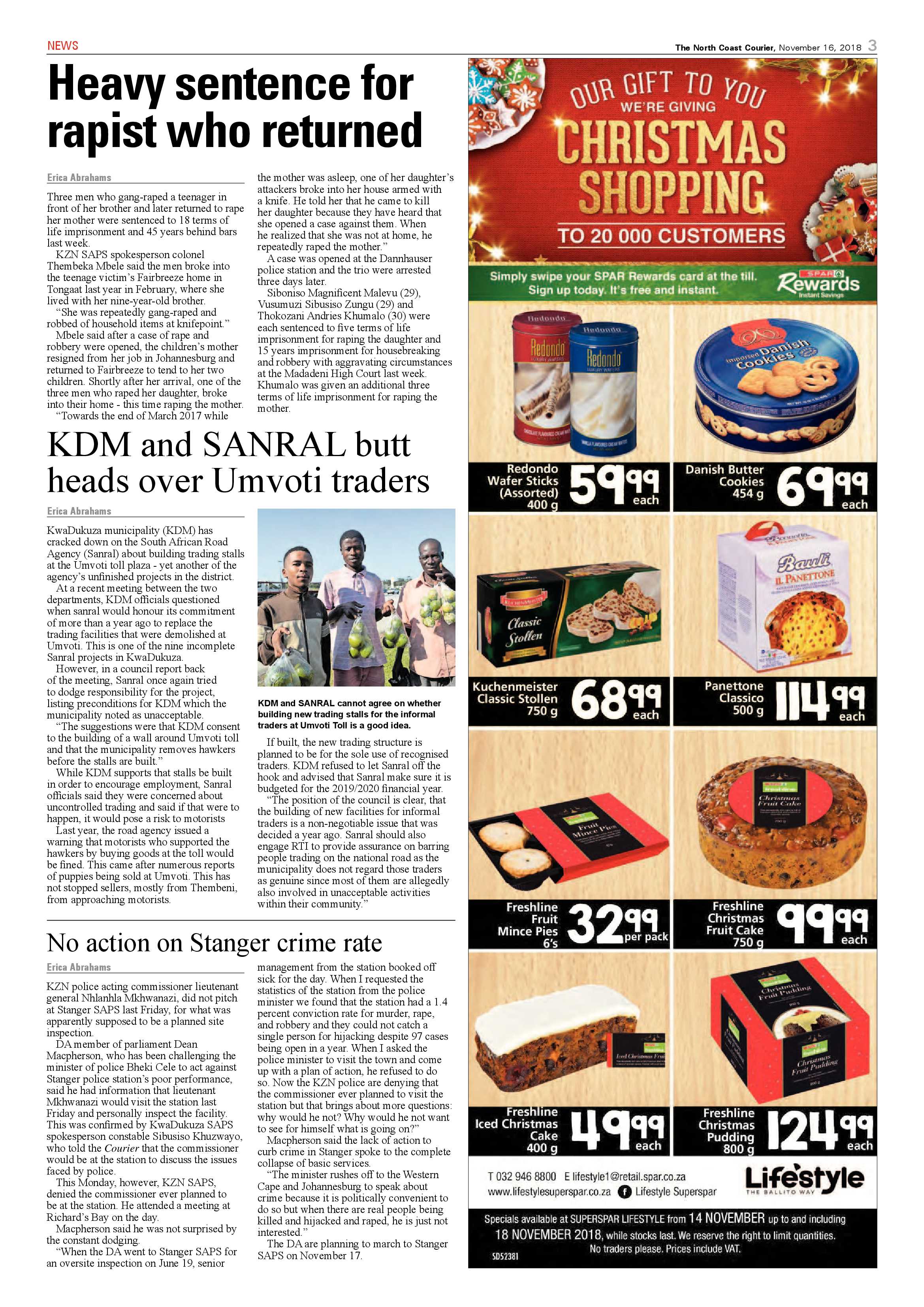 The North Coast Courier – 16 November 2018 page 3