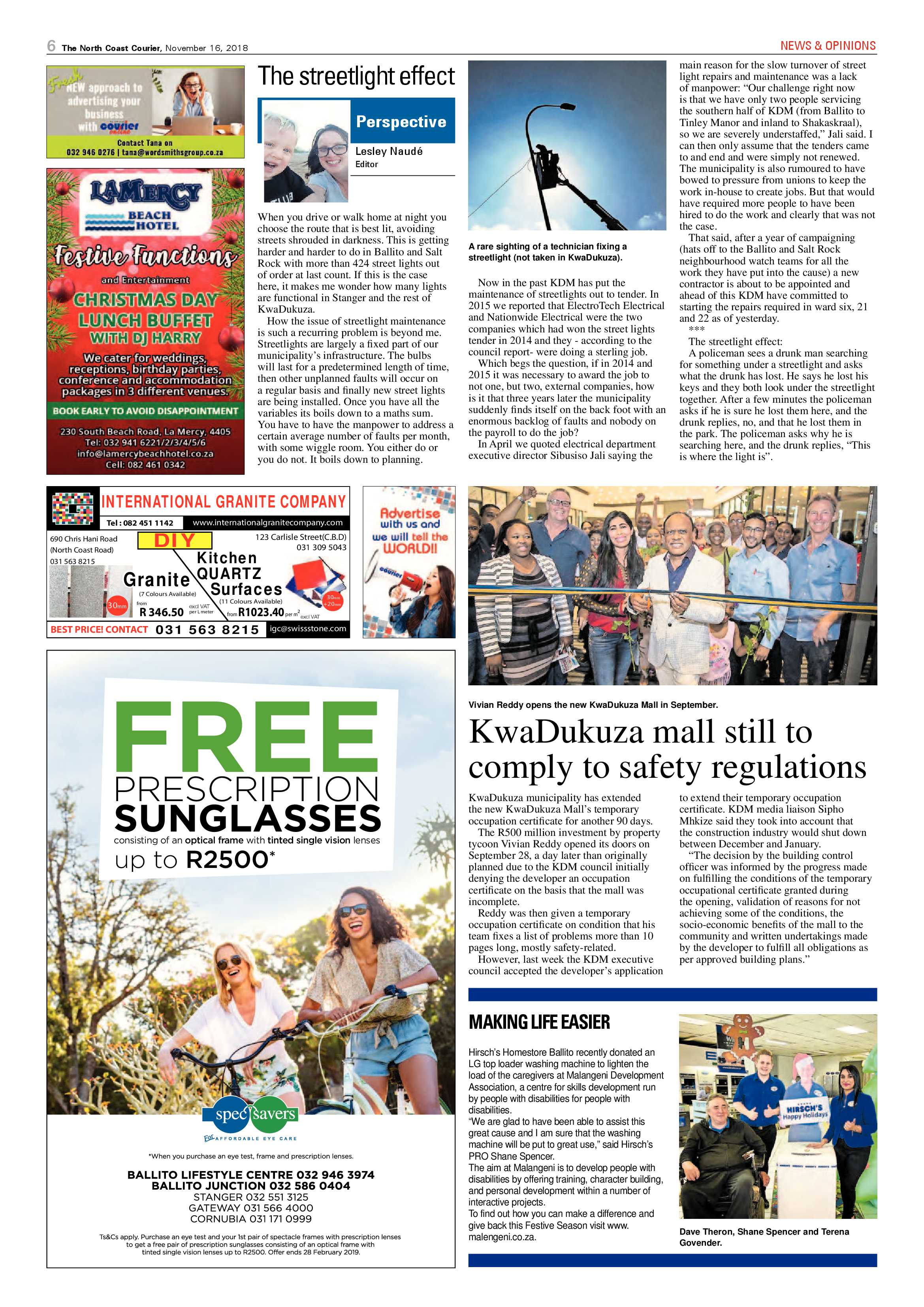 The North Coast Courier – 16 November 2018 page 6