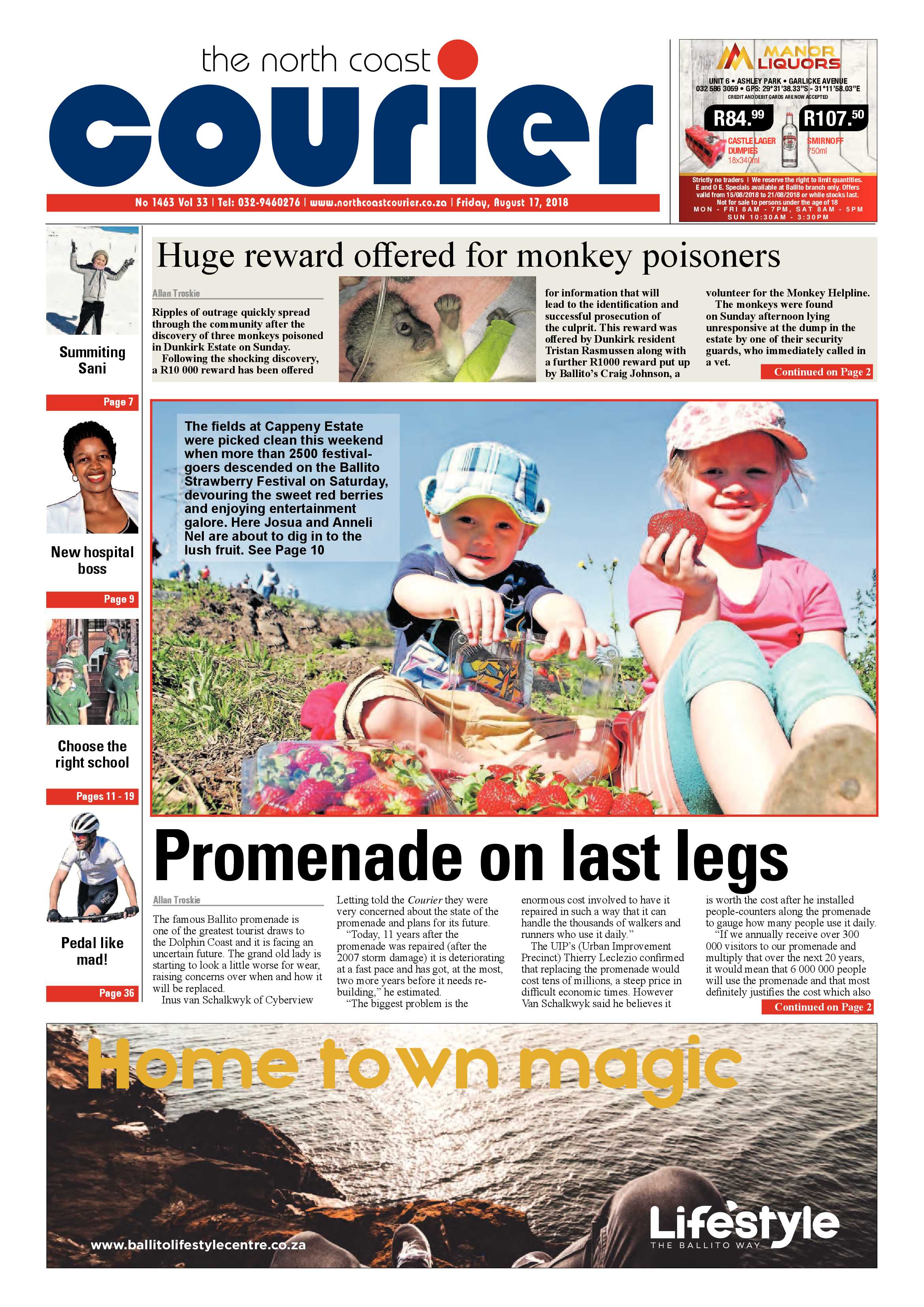 The North Coast Courier – 17 August 2018 page 1