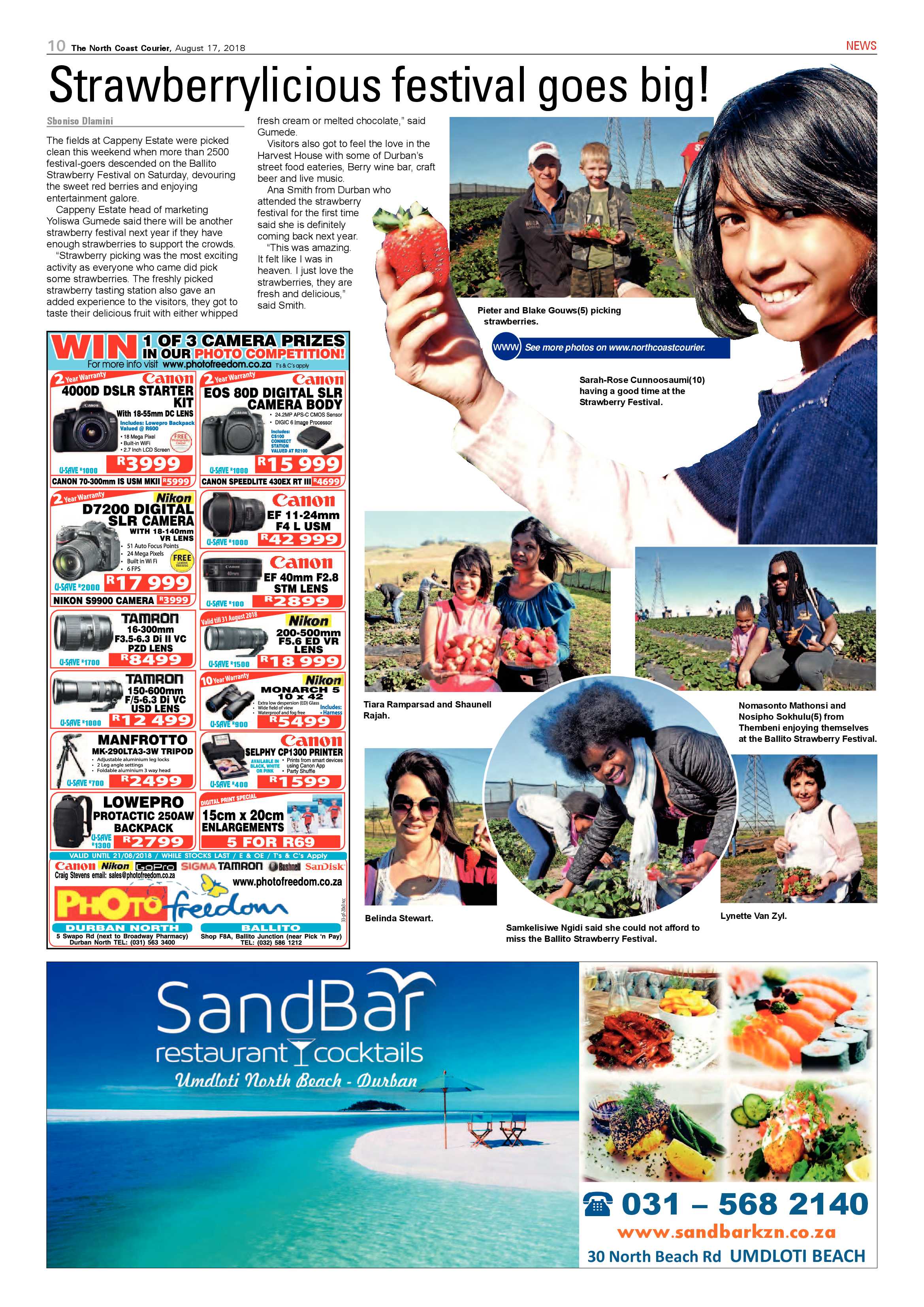 The North Coast Courier – 17 August 2018 page 10