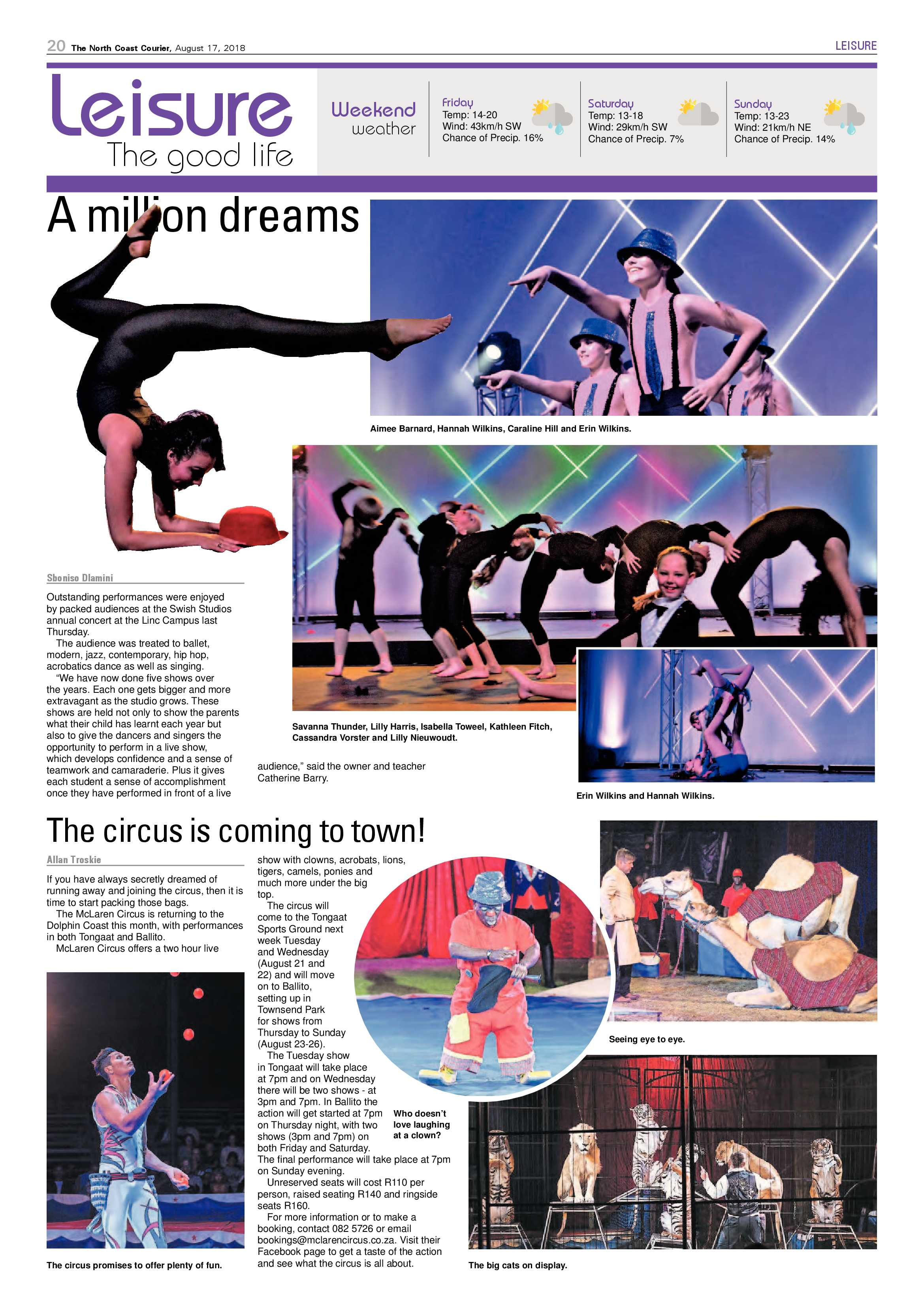 The North Coast Courier – 17 August 2018 page 20