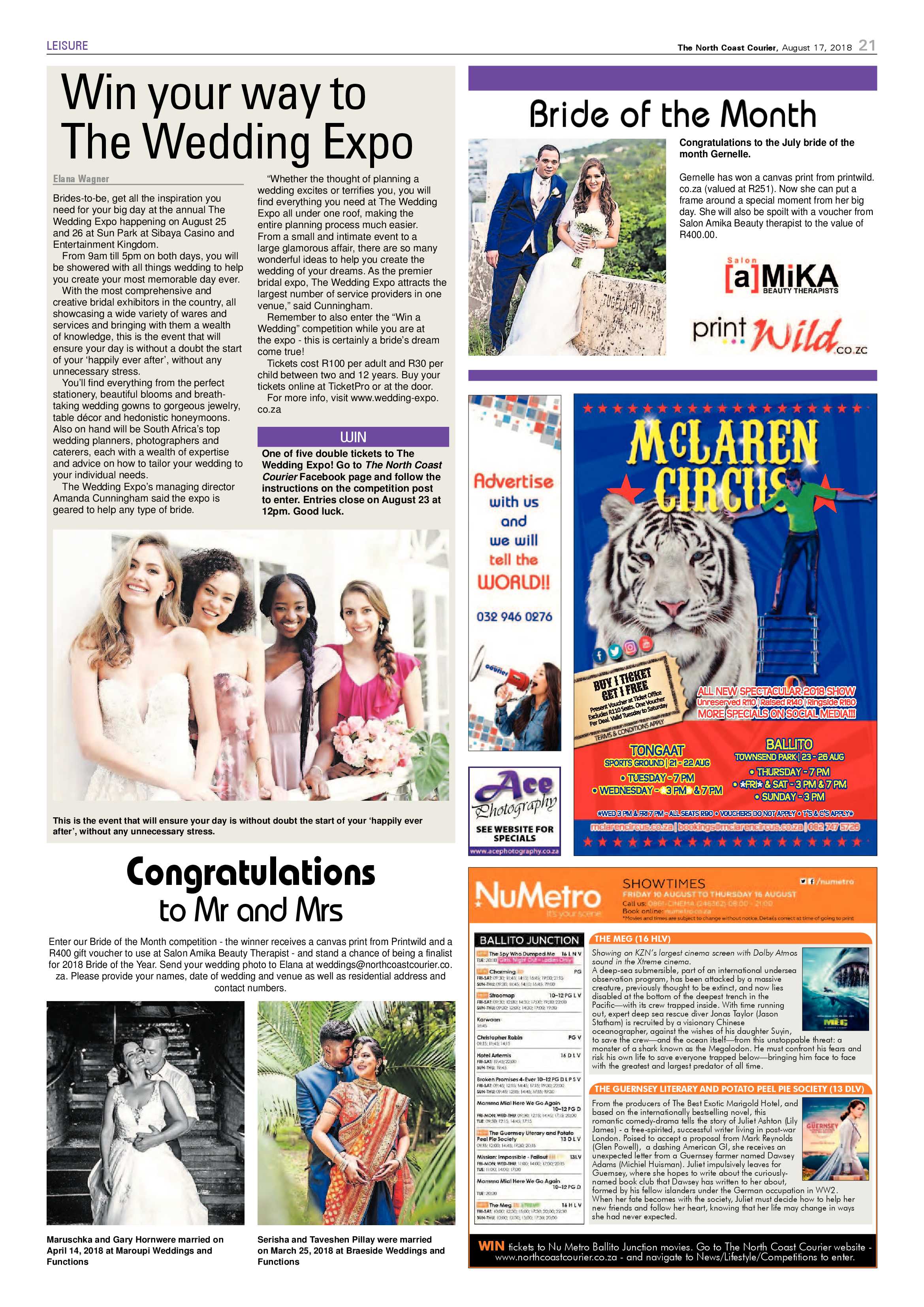 The North Coast Courier – 17 August 2018 page 21
