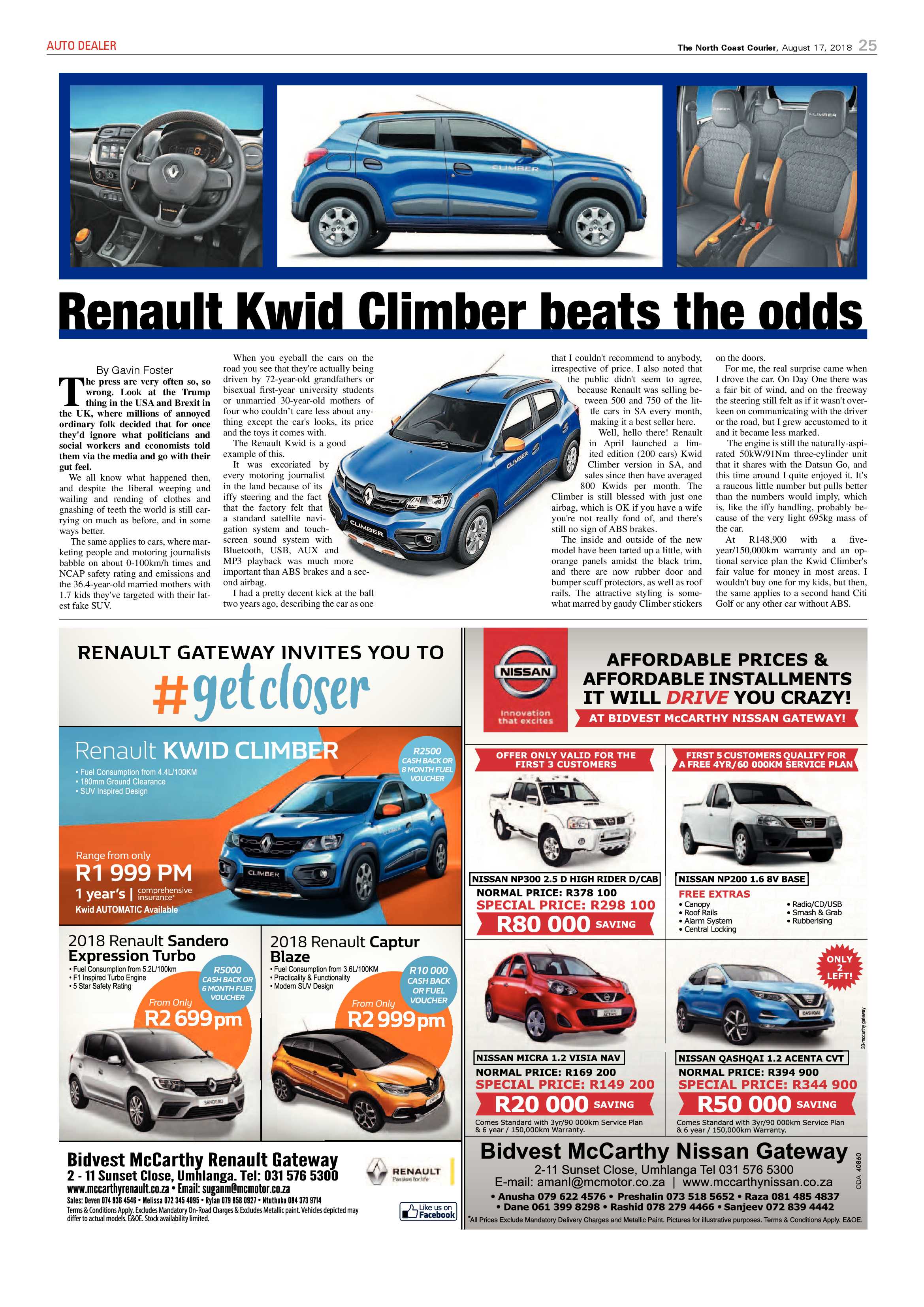 The North Coast Courier – 17 August 2018 page 25