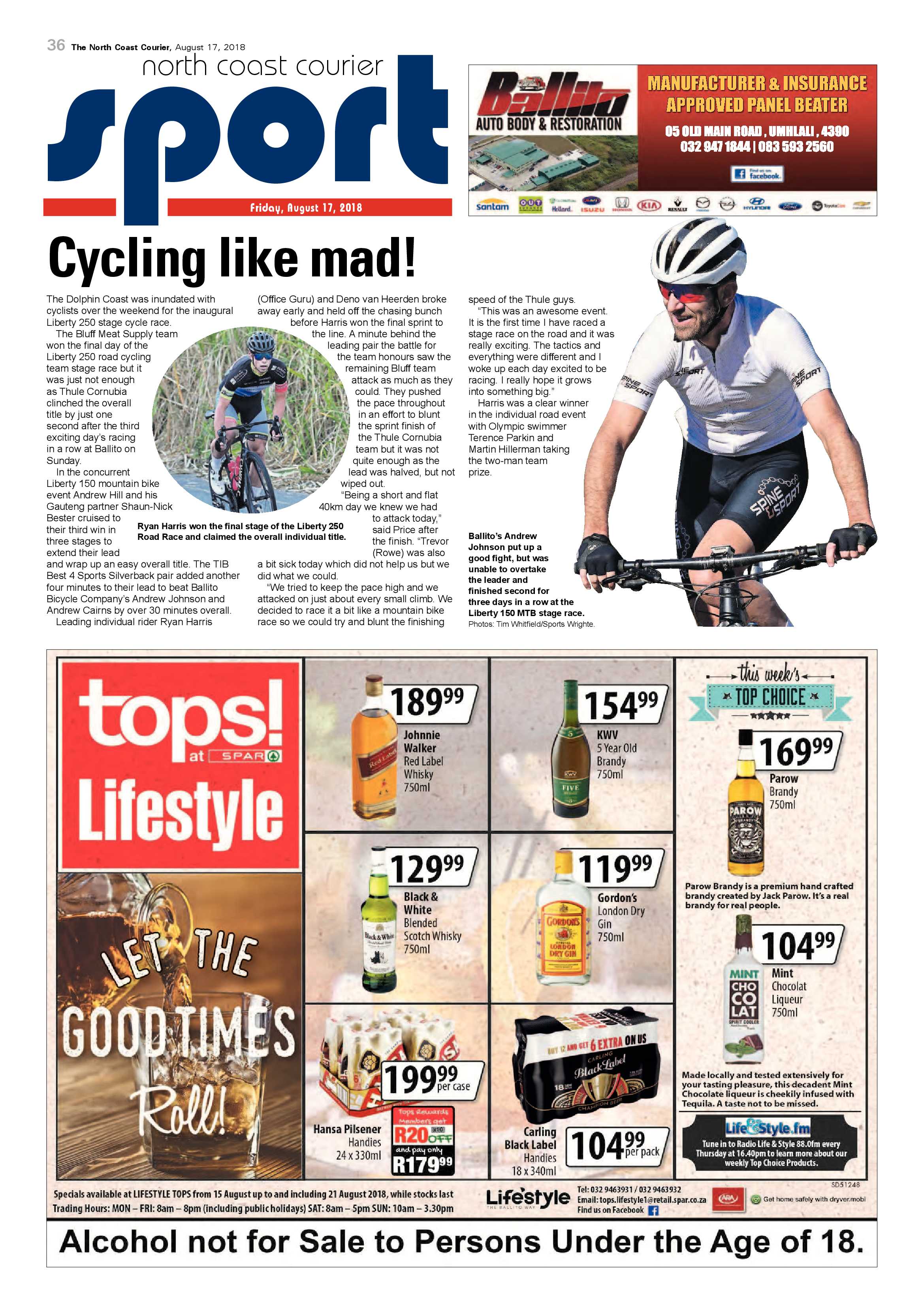The North Coast Courier – 17 August 2018 page 36