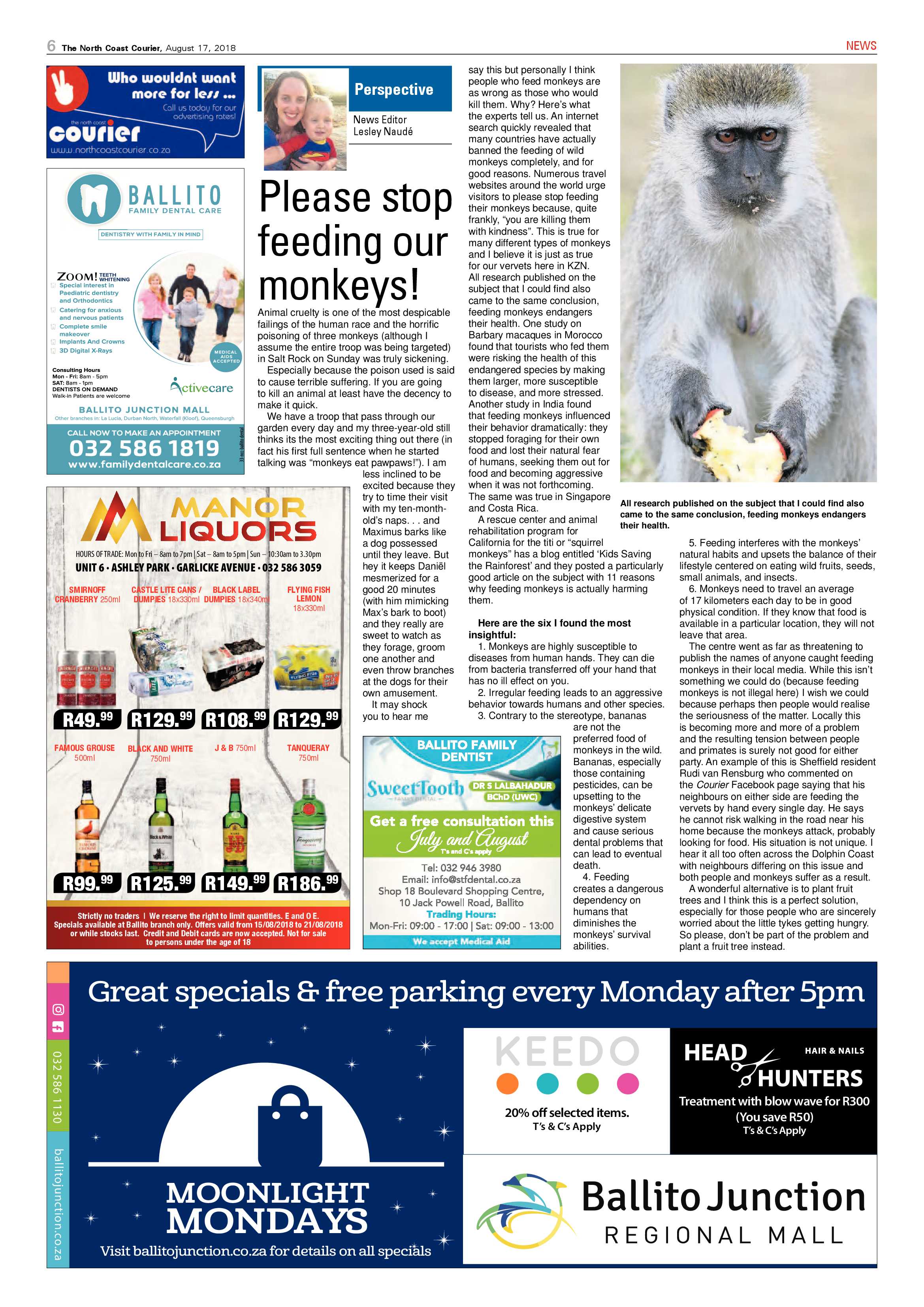 The North Coast Courier – 17 August 2018 page 6