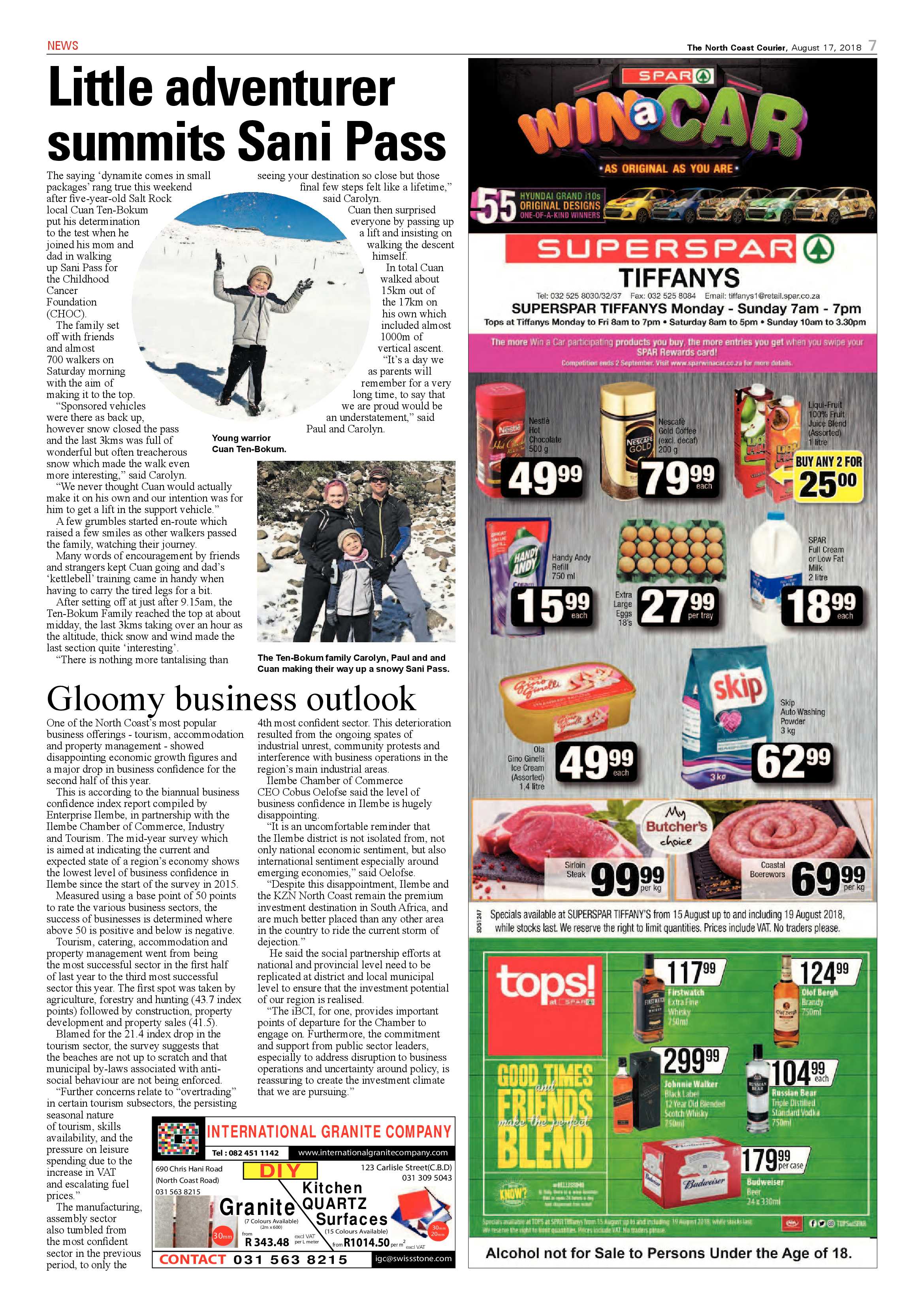 The North Coast Courier – 17 August 2018 page 7