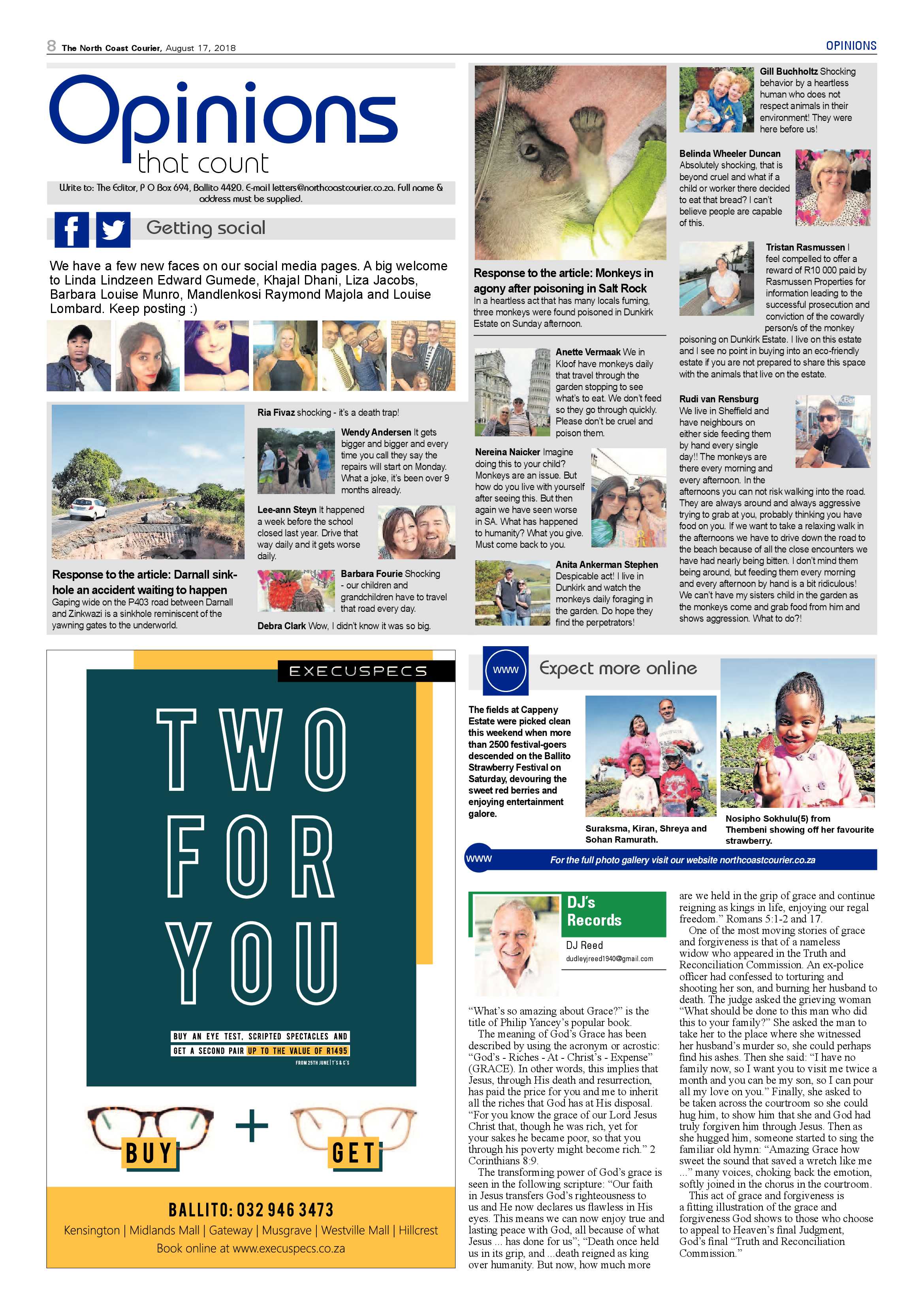 The North Coast Courier – 17 August 2018 page 8