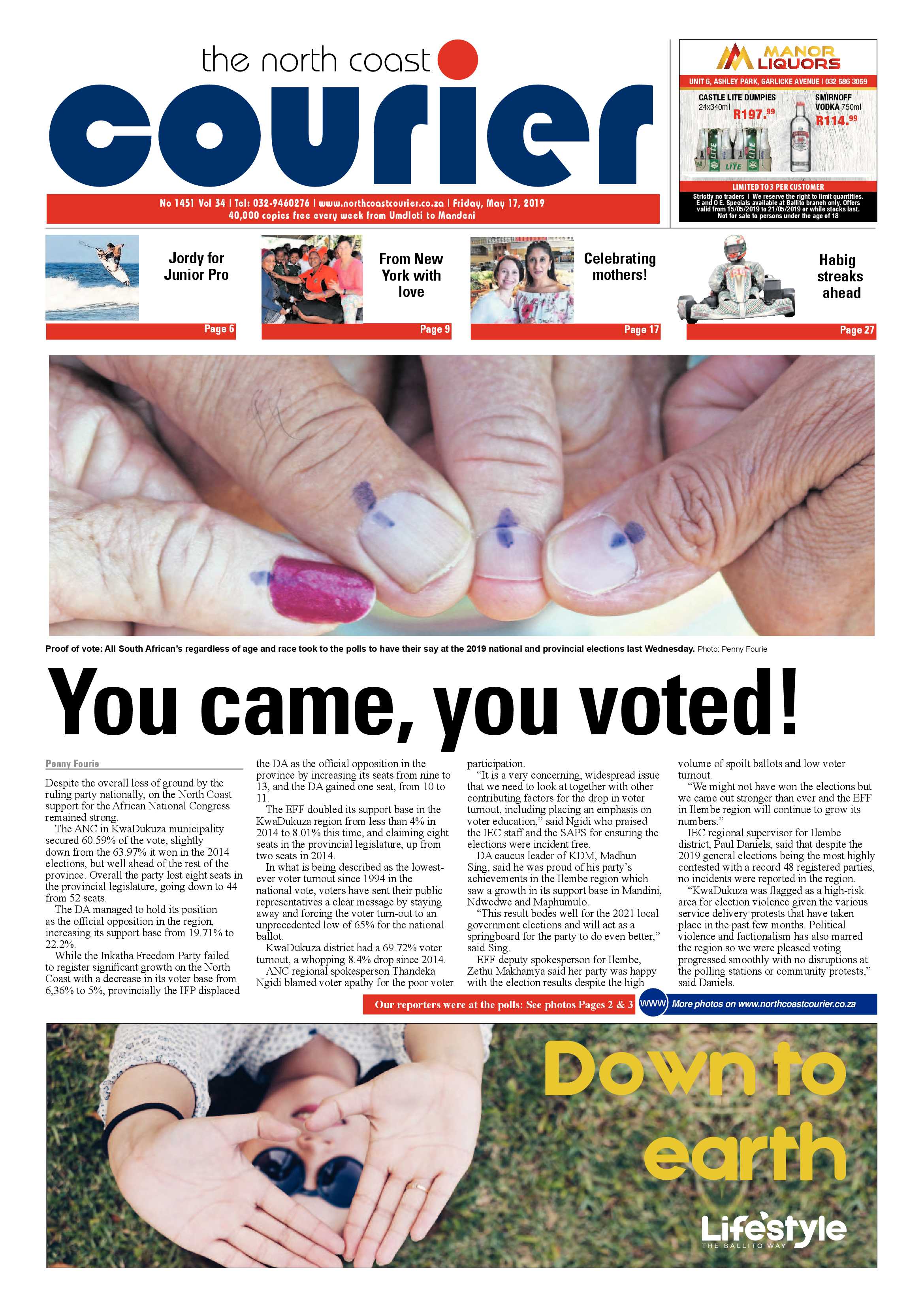 The North Coast Courier- 17 May 2019 page 1