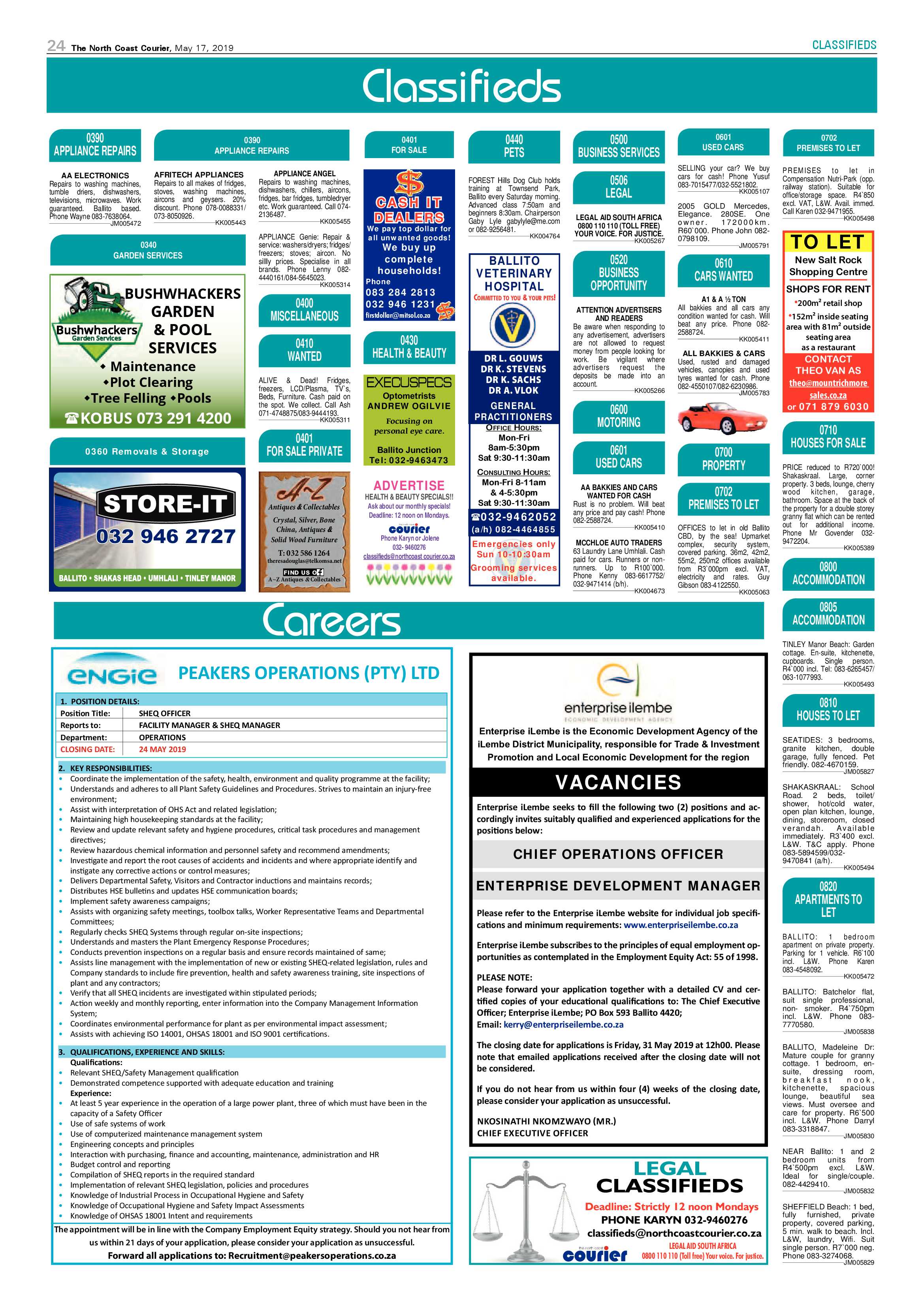 The North Coast Courier- 17 May 2019 page 24