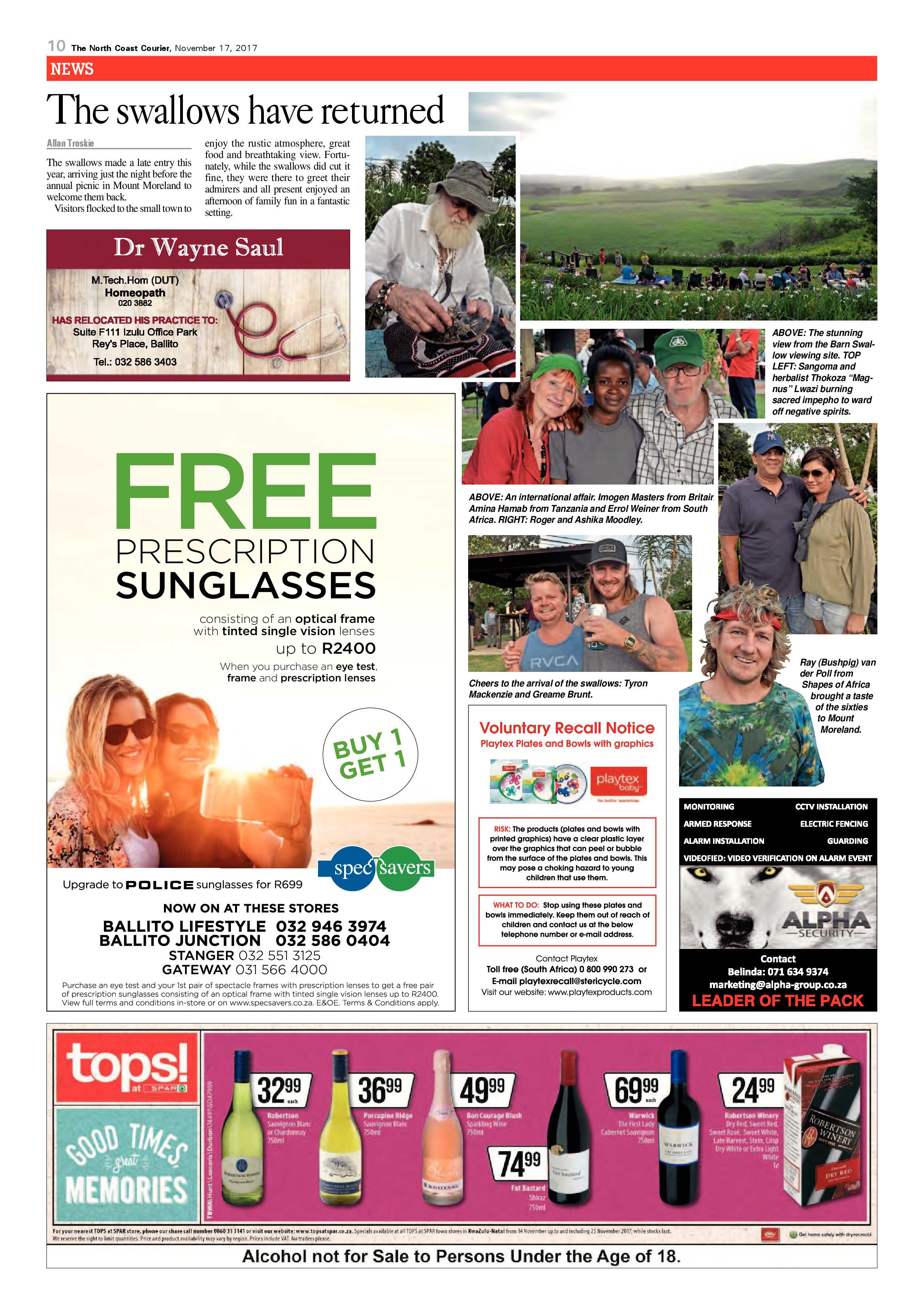 The North Coast Courier – 17 November 2017 page 10