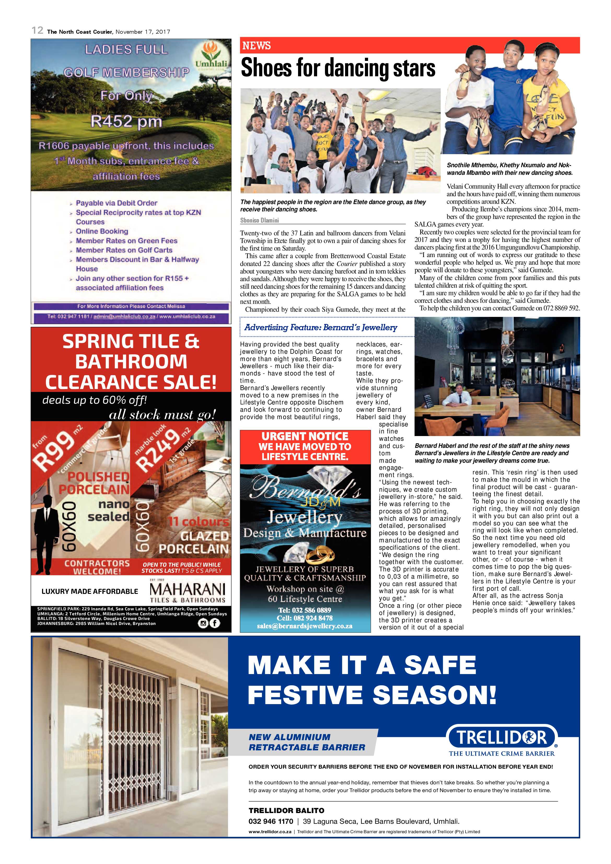 The North Coast Courier – 17 November 2017 page 12