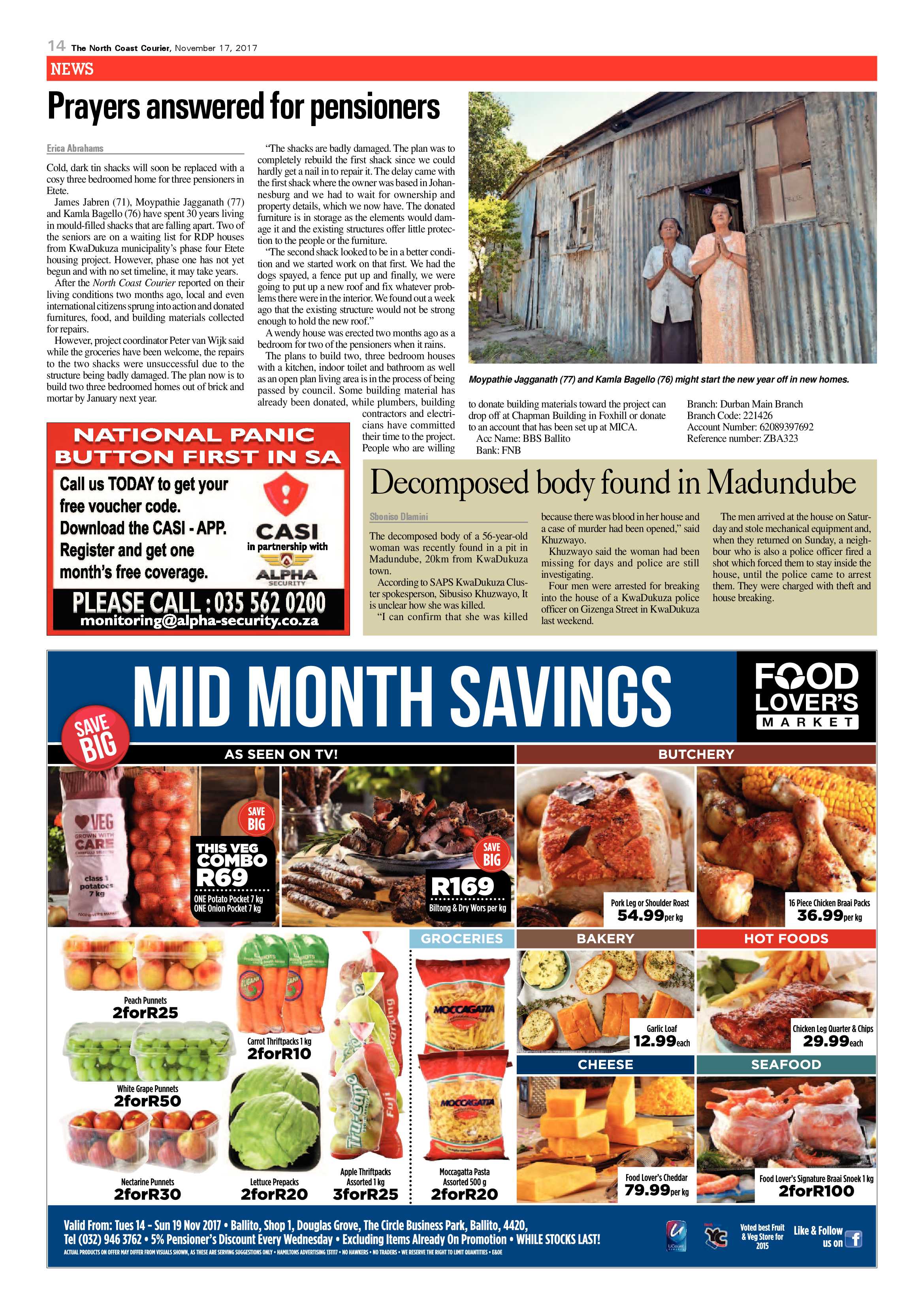 The North Coast Courier – 17 November 2017 page 14