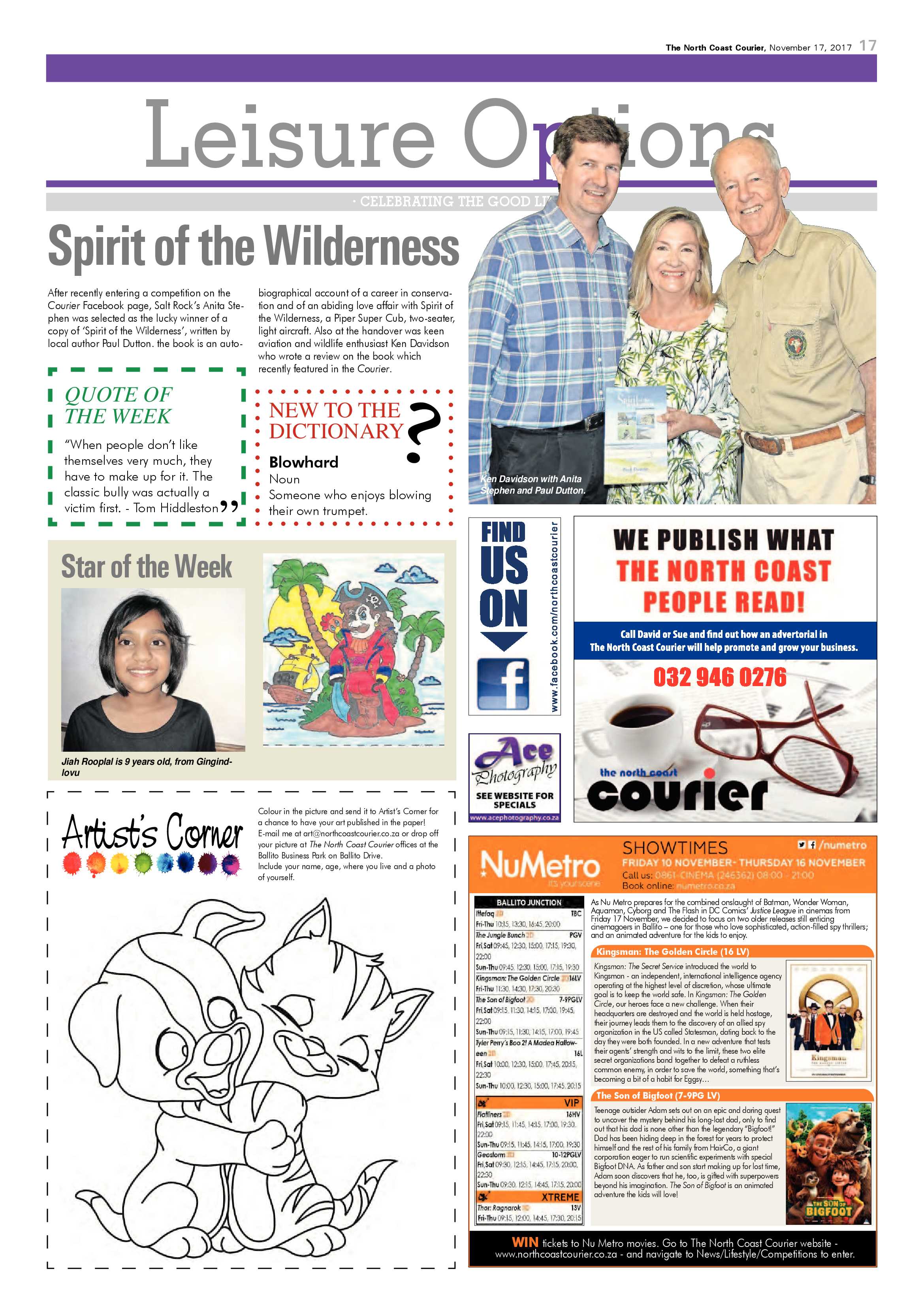 The North Coast Courier – 17 November 2017 page 17