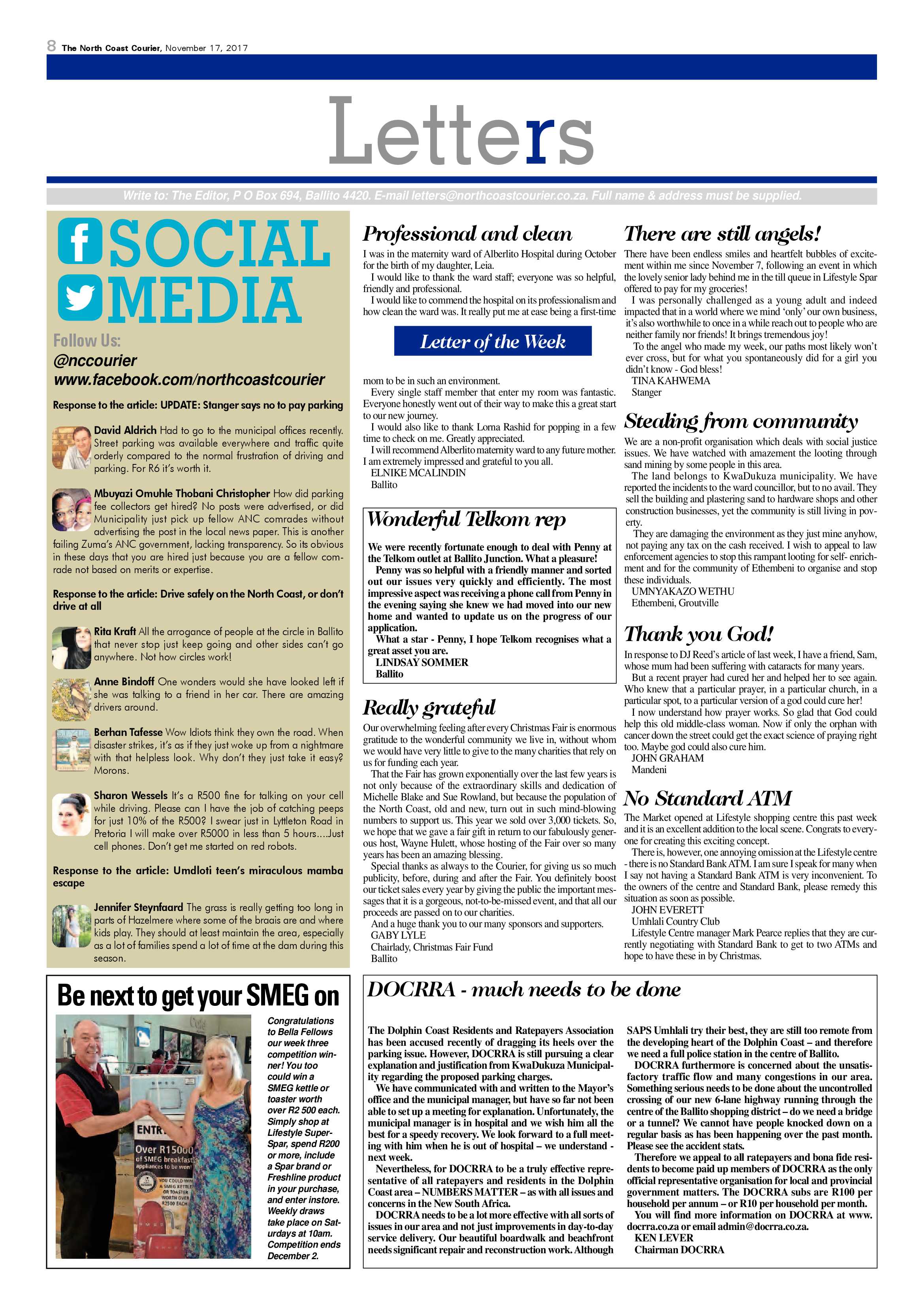 The North Coast Courier – 17 November 2017 page 8