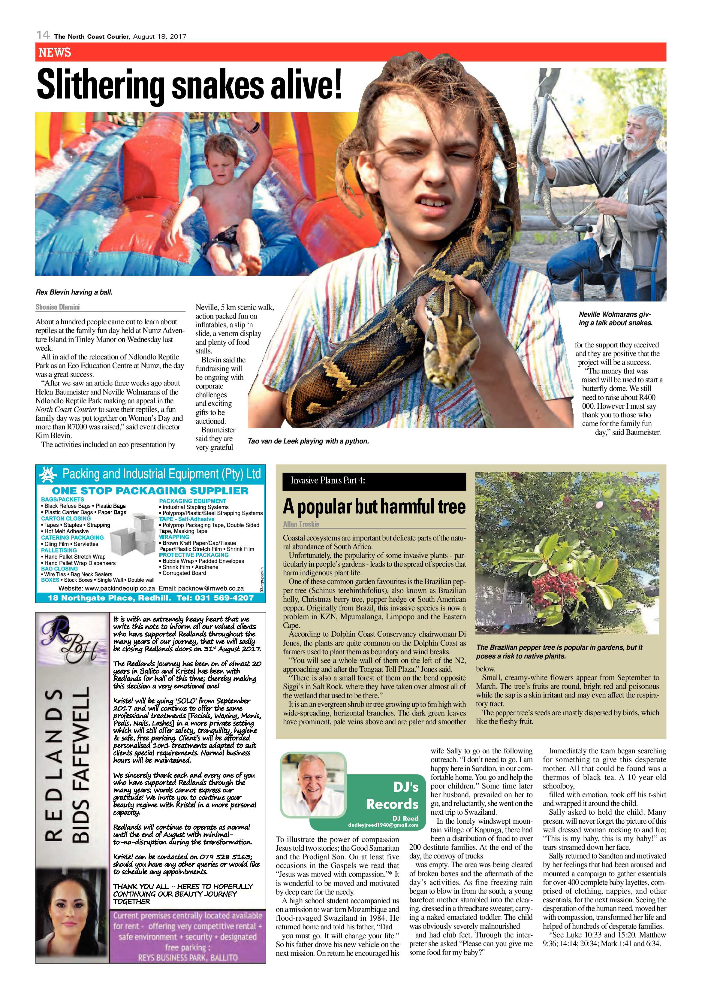 The North Coast Courier – 18 August 2017 page 14