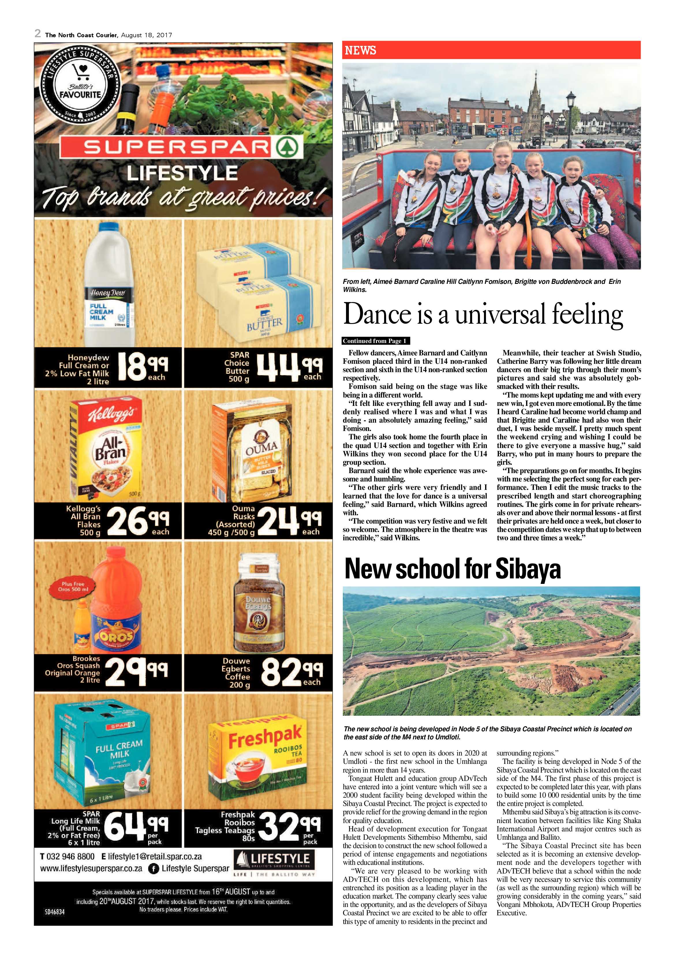The North Coast Courier – 18 August 2017 page 2