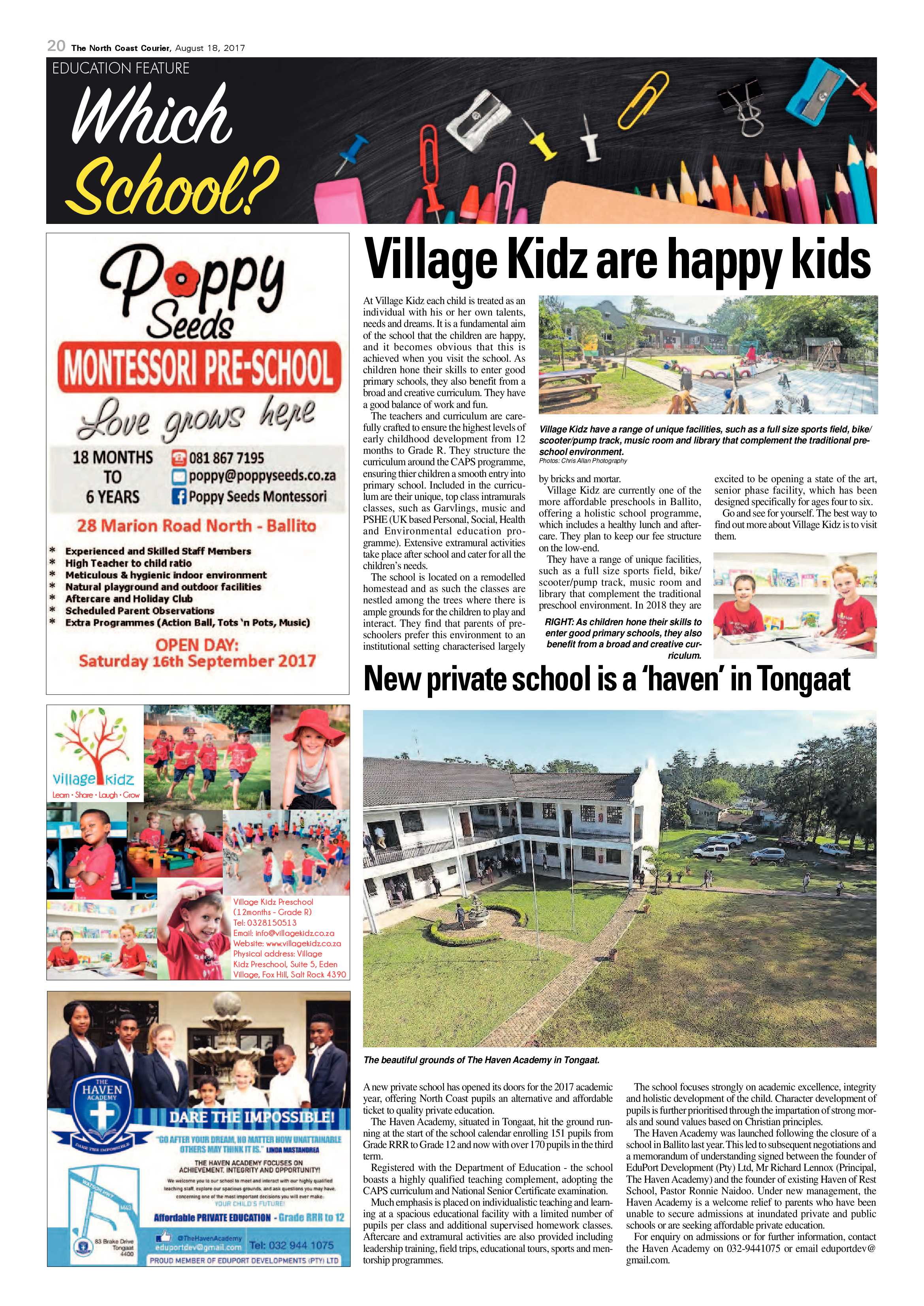 The North Coast Courier – 18 August 2017 page 20